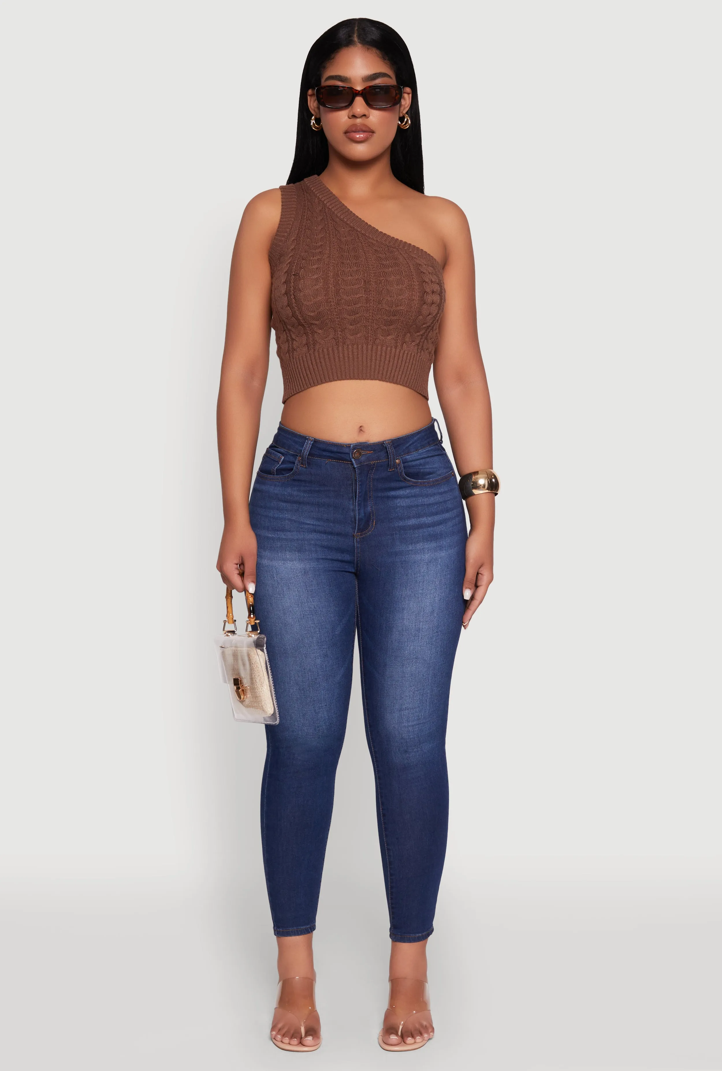 Haute Monde Stylish One Shoulder Crop Top sold by Rainbow product image thumbnail 3