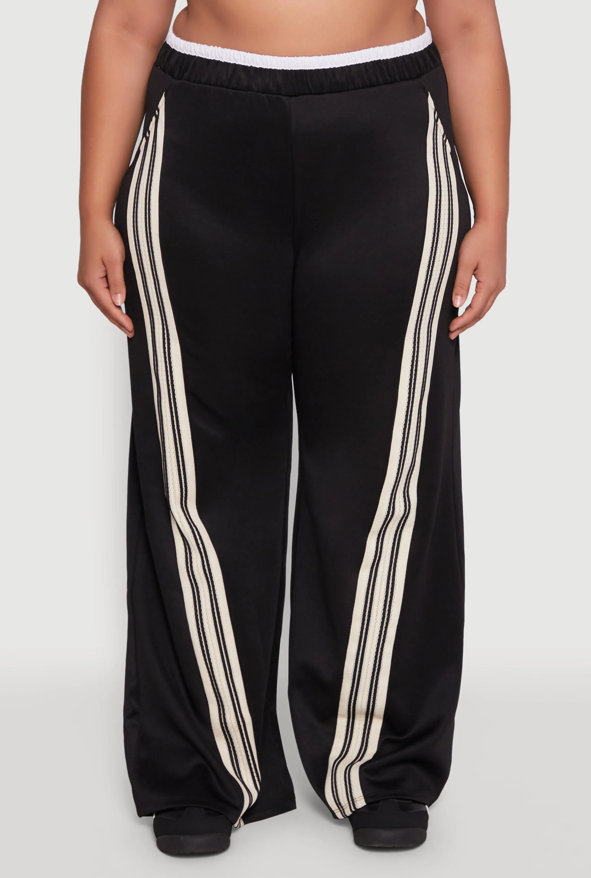 Plus Size Contrast Waistband Stripe Detail Pants sold by Rainbow product image thumbnail 5