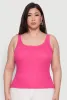 Plus Size Rib Knit Basic Tank Top sold by Rainbow