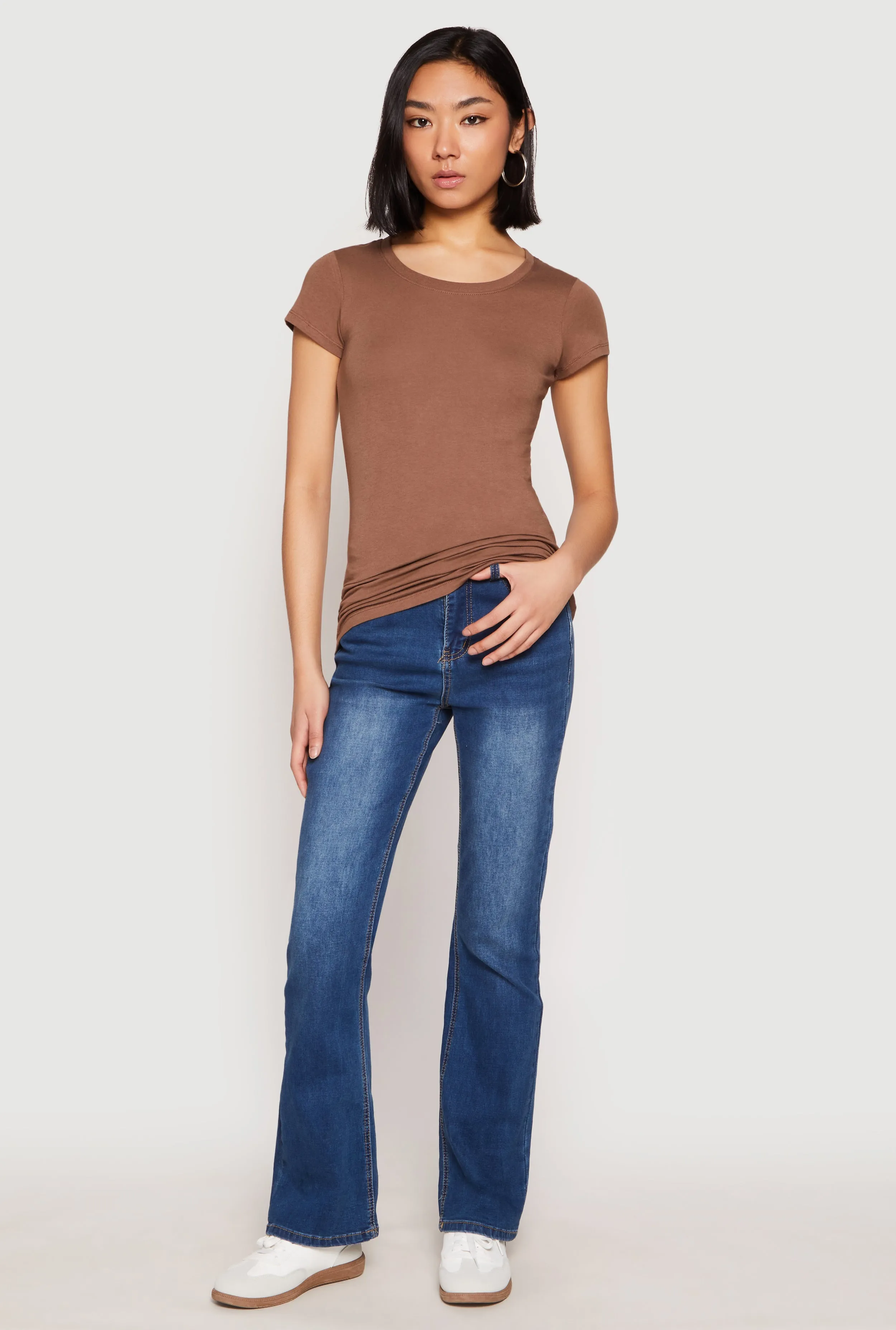 Basic Scoop Neck Tee sold by Rainbow product image thumbnail 3