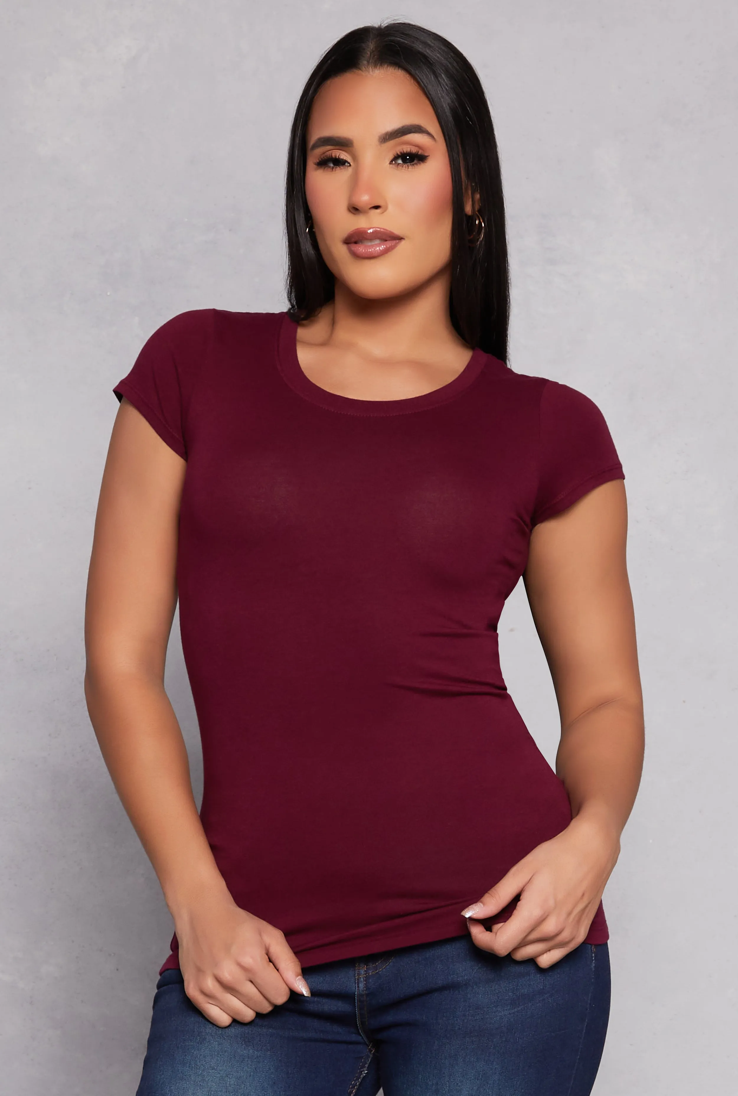 Basic Scoop Neck Tee sold by Rainbow