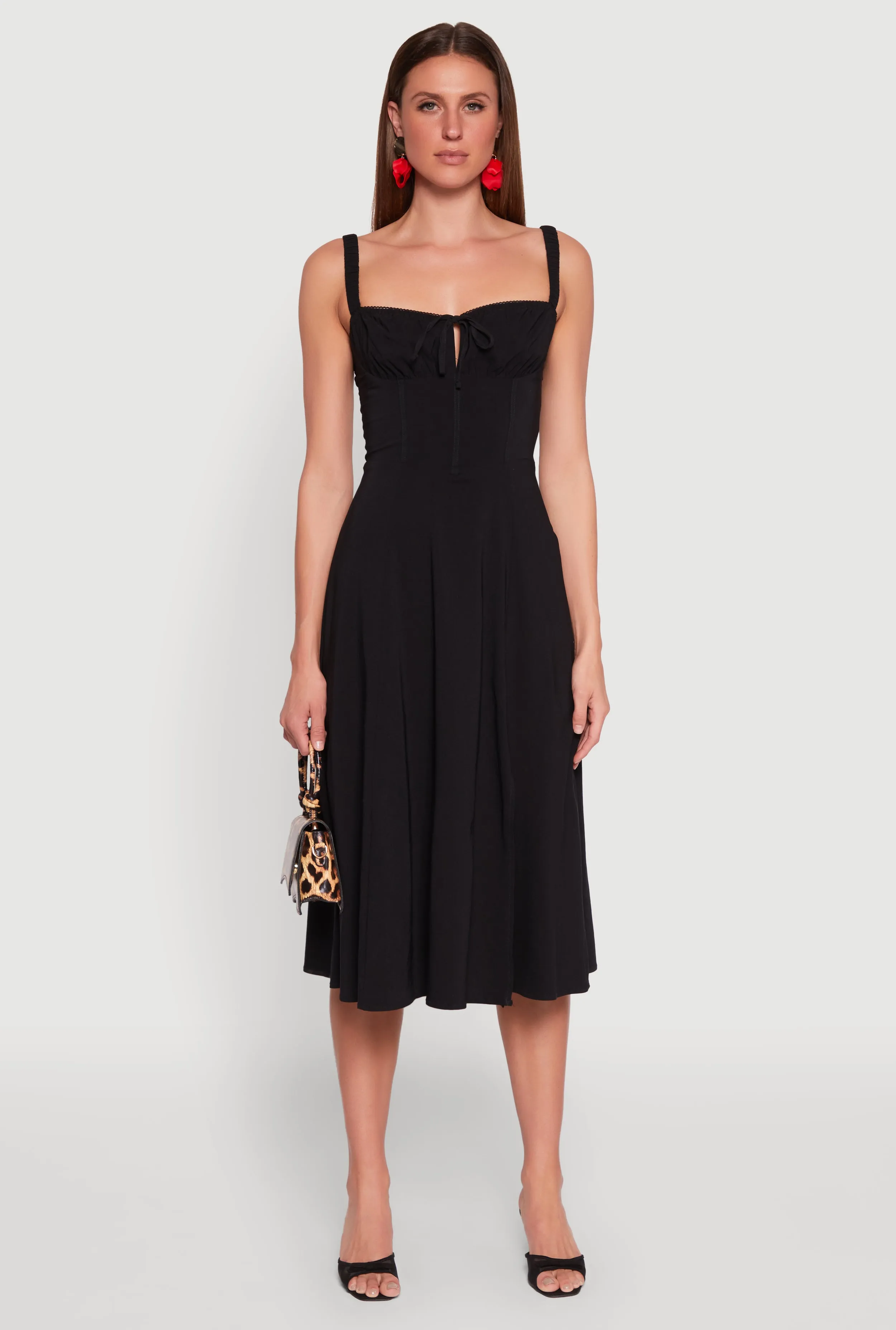 Chic Sleeveless Sundress with Lace & Ruching, Casual Style sold by Rainbow product image thumbnail 2