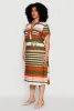 Plus Size Stylish Tie Waist Belted Tabbed Sleeve Shirt Dress sold by Rainbow
