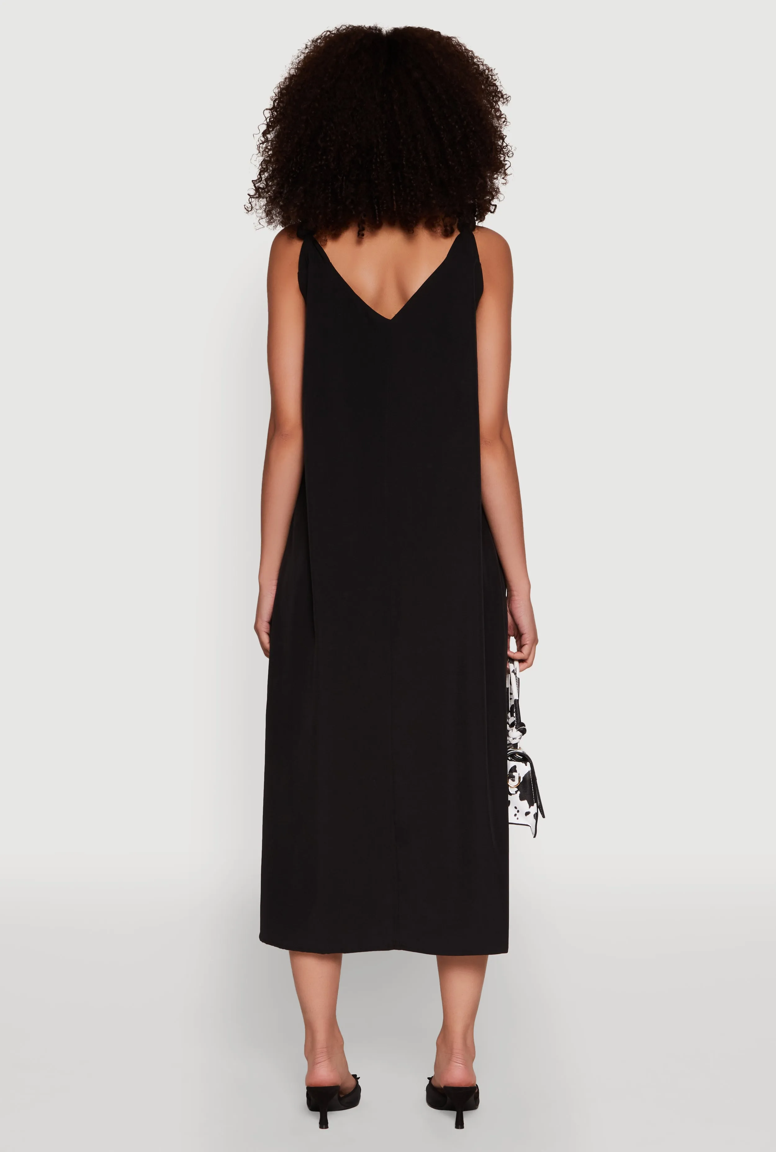 Chic V-Neck Knot Strap Pleated Detail Sundress for Summer sold by Rainbow product image thumbnail 5