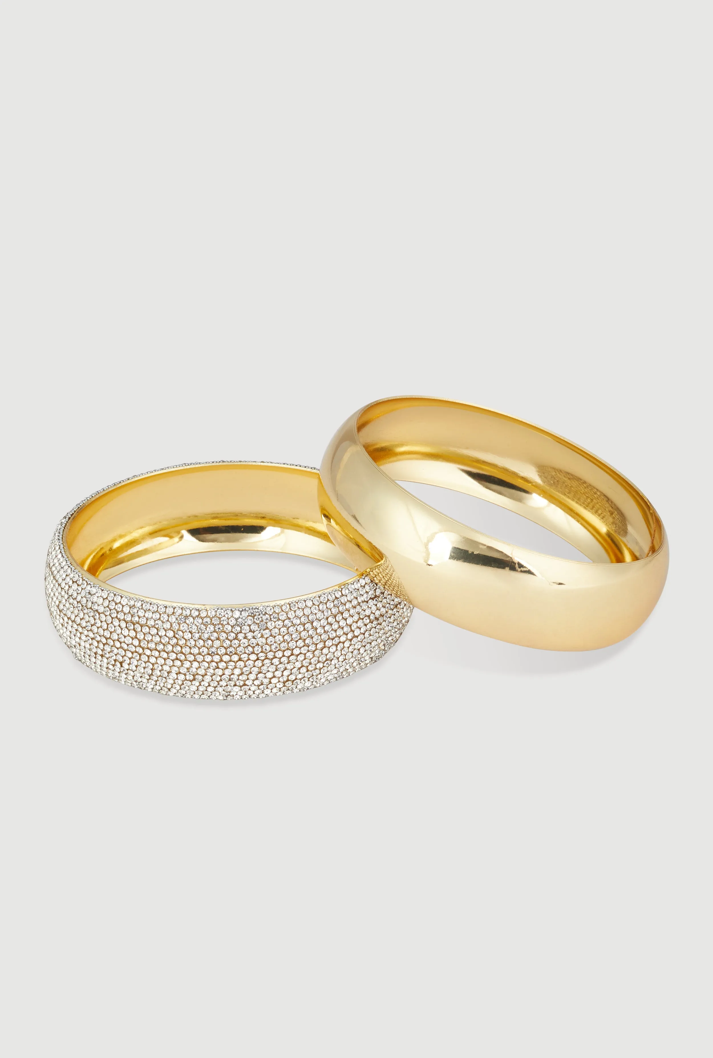 Rhinestone Shiny Metallic 2-Piece Bracelet Set sold by Rainbow product image thumbnail 3