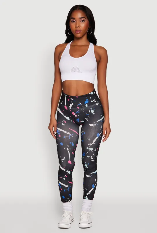 Paint Splatter Leggings with Booty Lift Effect sold by Rainbow