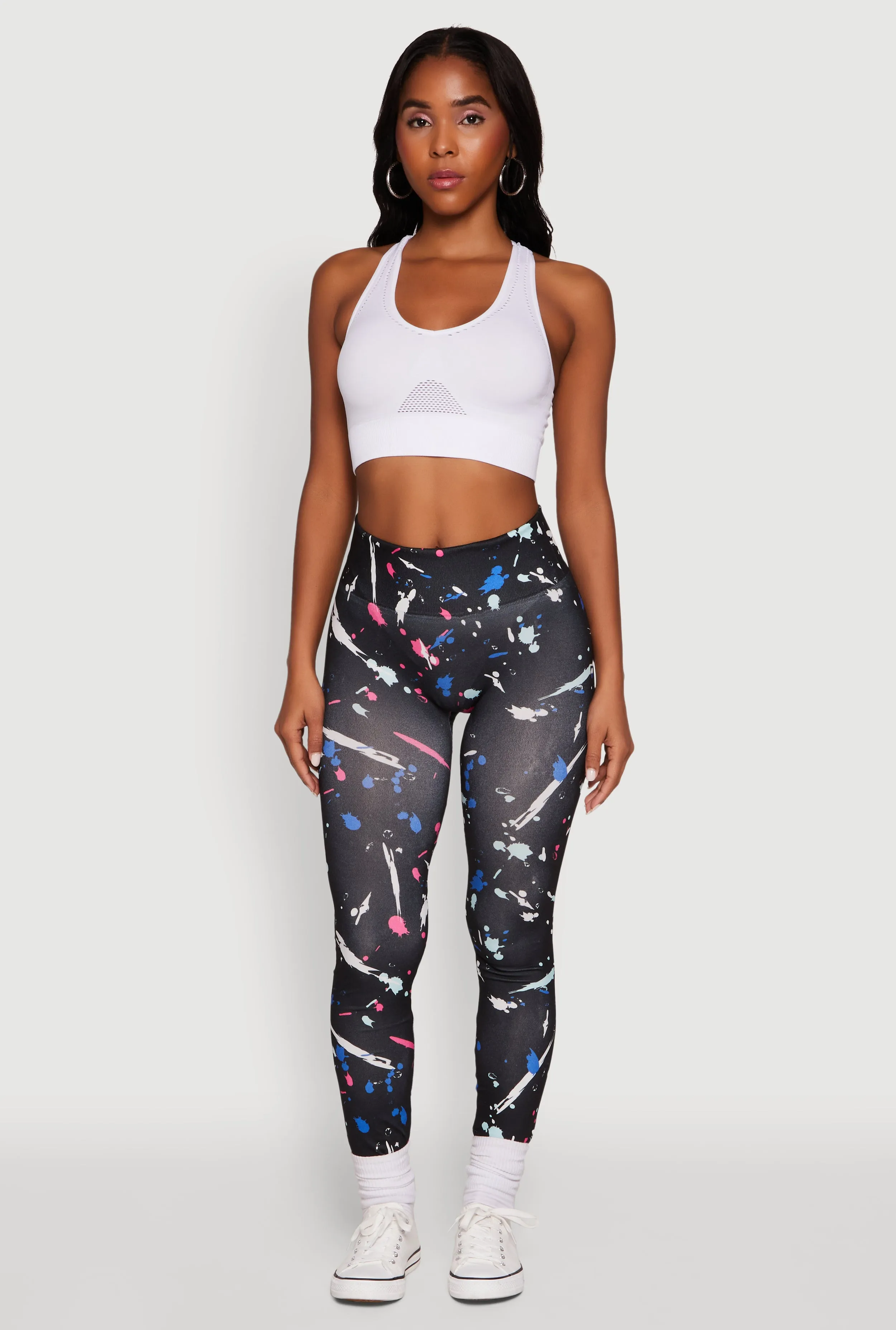 Paint Splatter Leggings with Booty Lift Effect sold by Rainbow