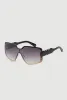 Gradient Lens Shield Sunglasses with Stud Detail sold by Rainbow