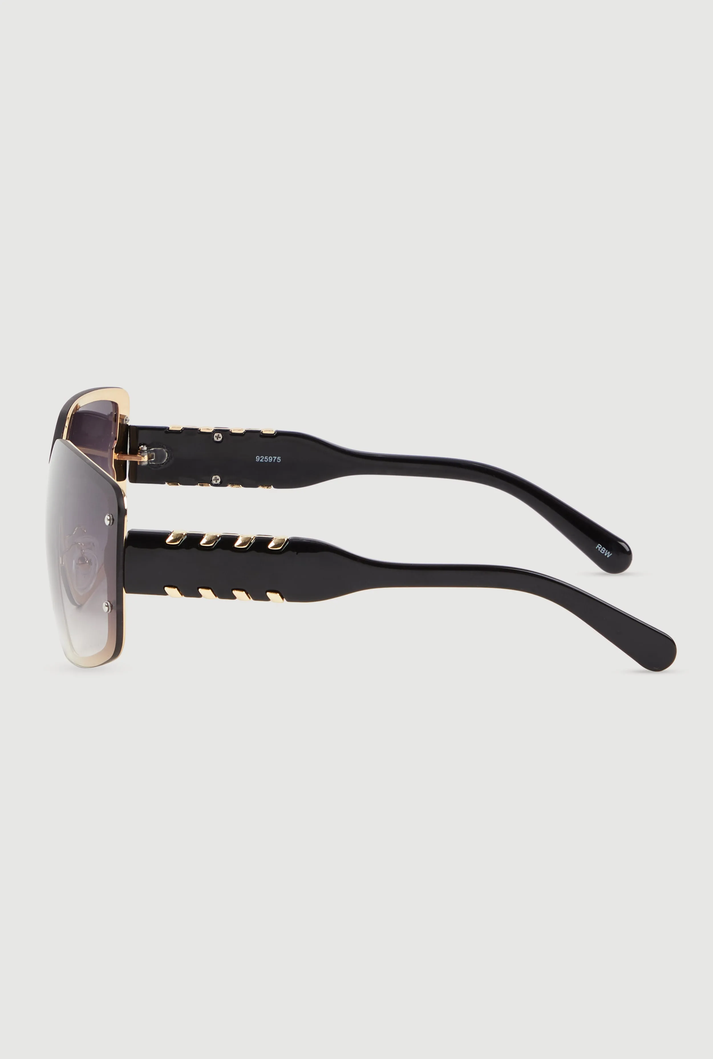 Gradient Lens Shield Sunglasses with Stud Detail sold by Rainbow product image thumbnail 5
