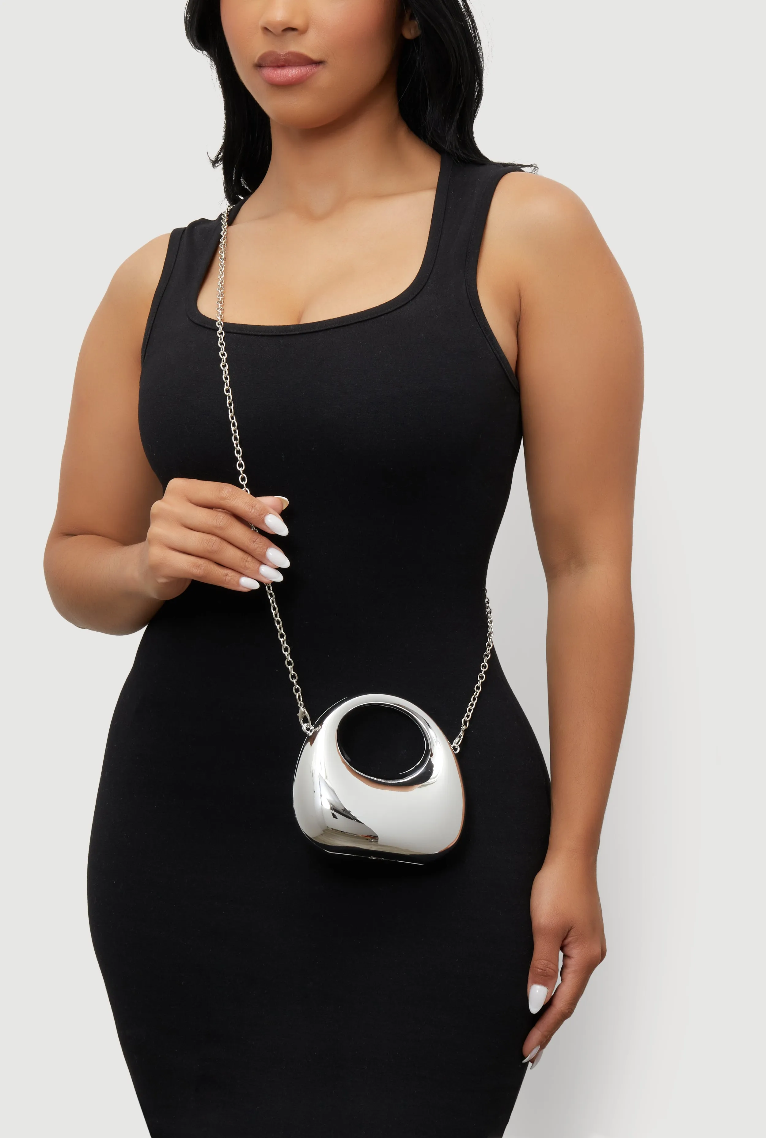 Chic Metallic Chain Crossbody Bag sold by Rainbow product image thumbnail 3