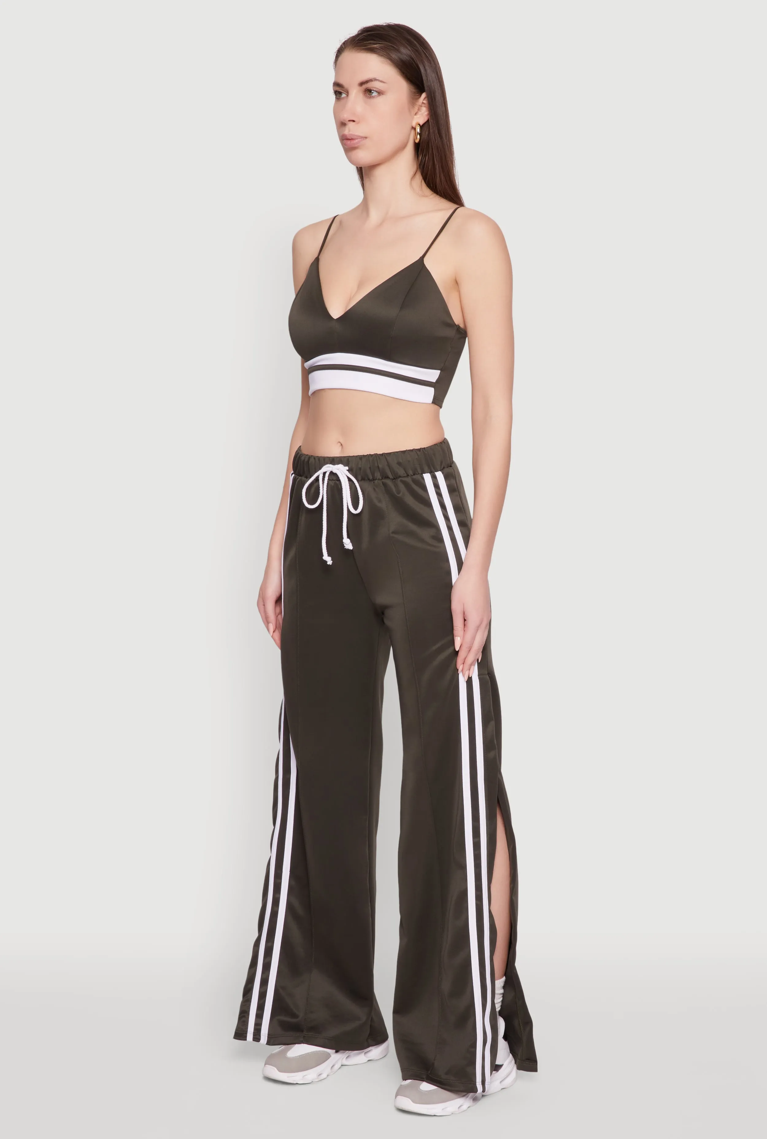 Stylish High Waisted Varsity Stripe Active Pants sold by Rainbow product image thumbnail 3