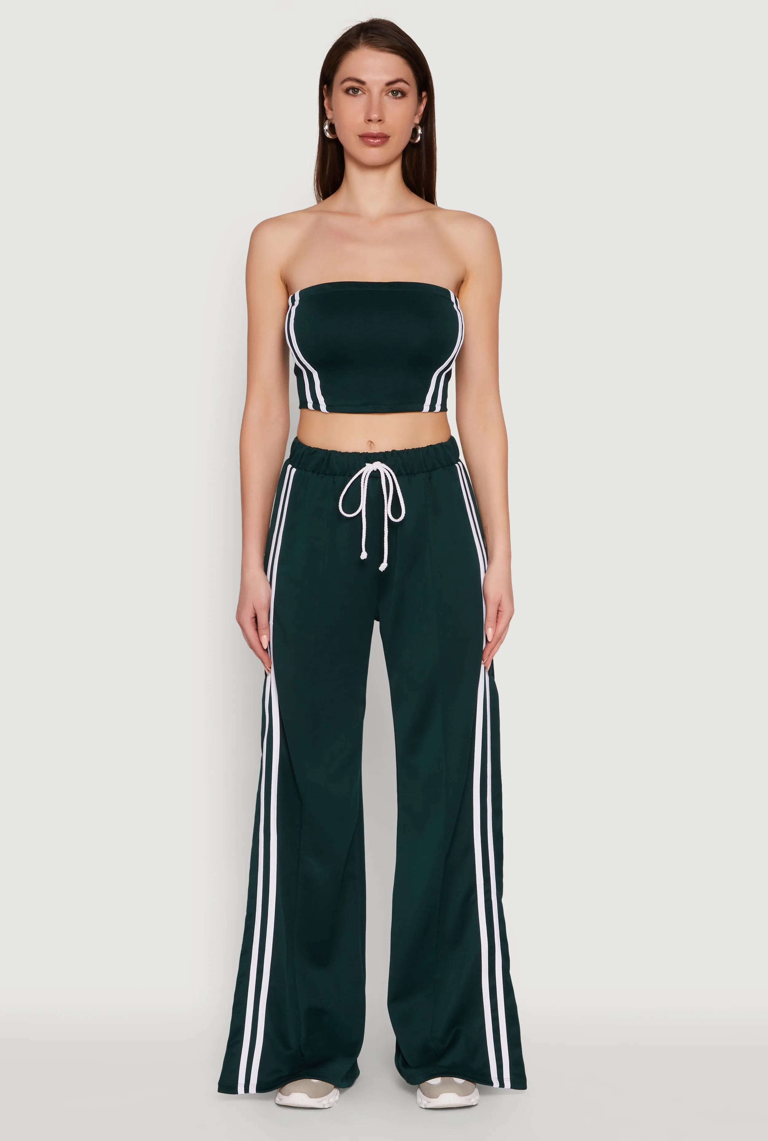 Stylish High Waisted Varsity Stripe Active Pants sold by Rainbow