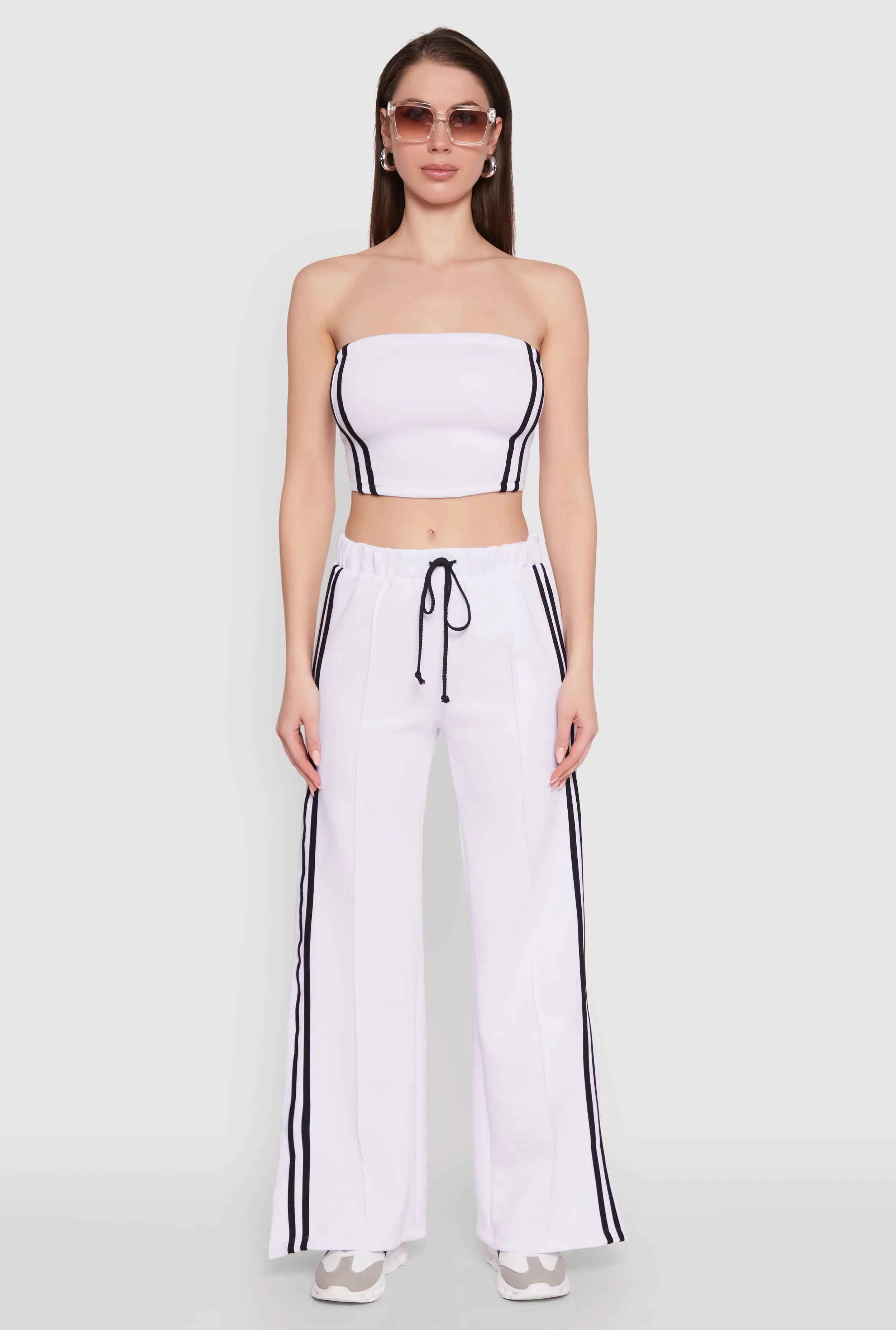 Stylish High Waisted Varsity Stripe Active Pants sold by Rainbow product image thumbnail 2