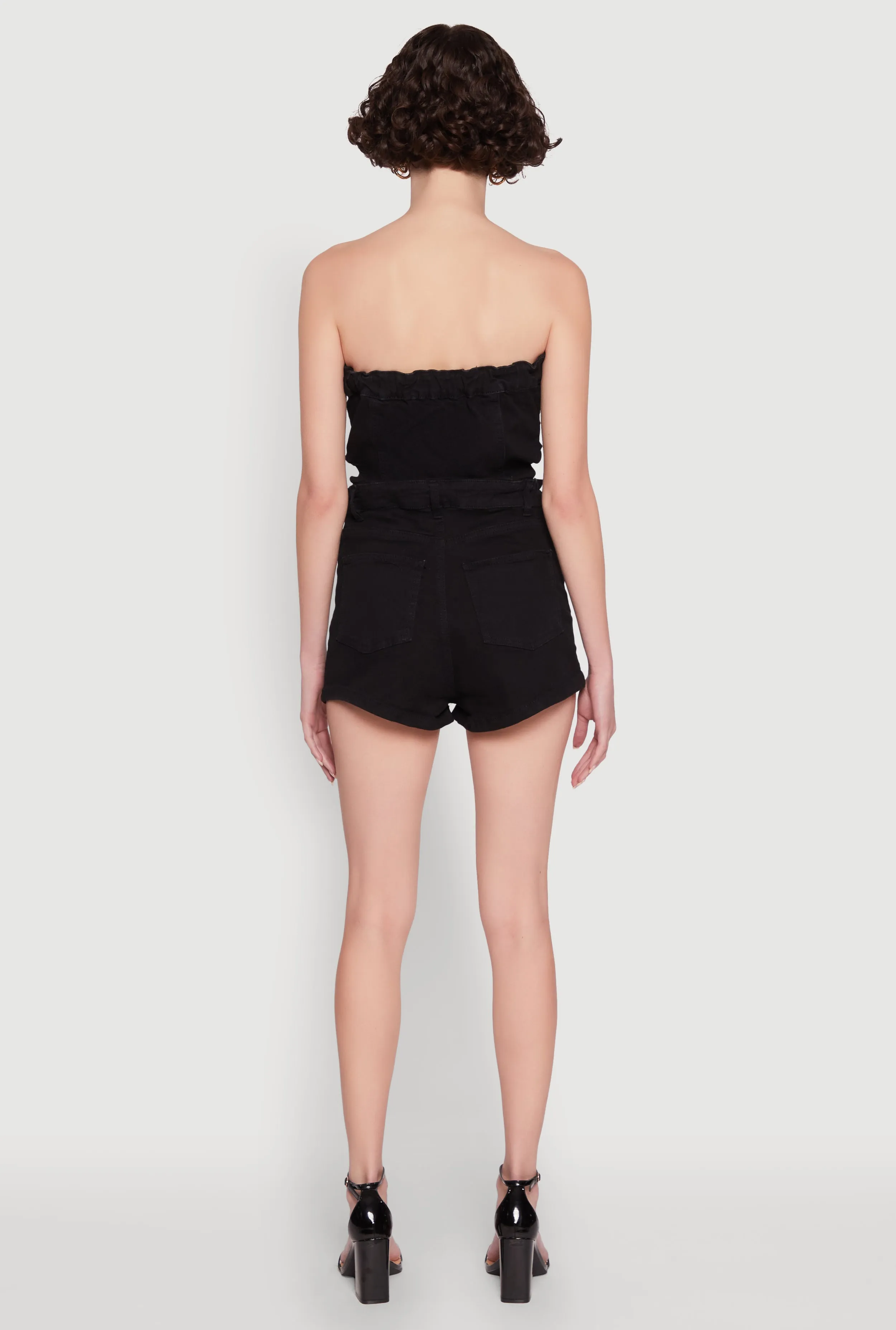 Daisy Denim Strapless Romper with Side Cut Outs sold by Rainbow product image thumbnail 5