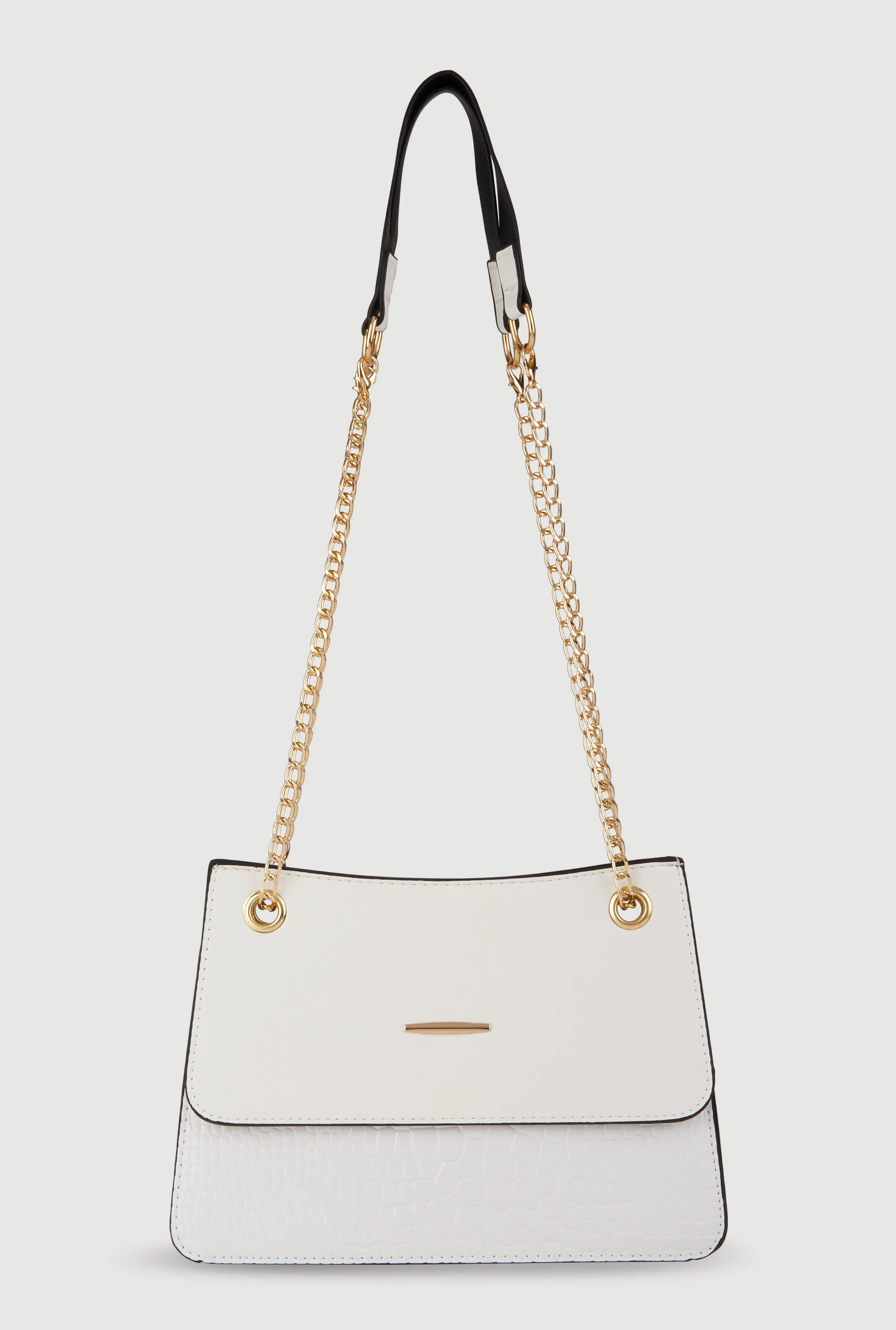 Chic Metallic Faux Leather Crossbody Bag with Removable Strap sold by Rainbow
