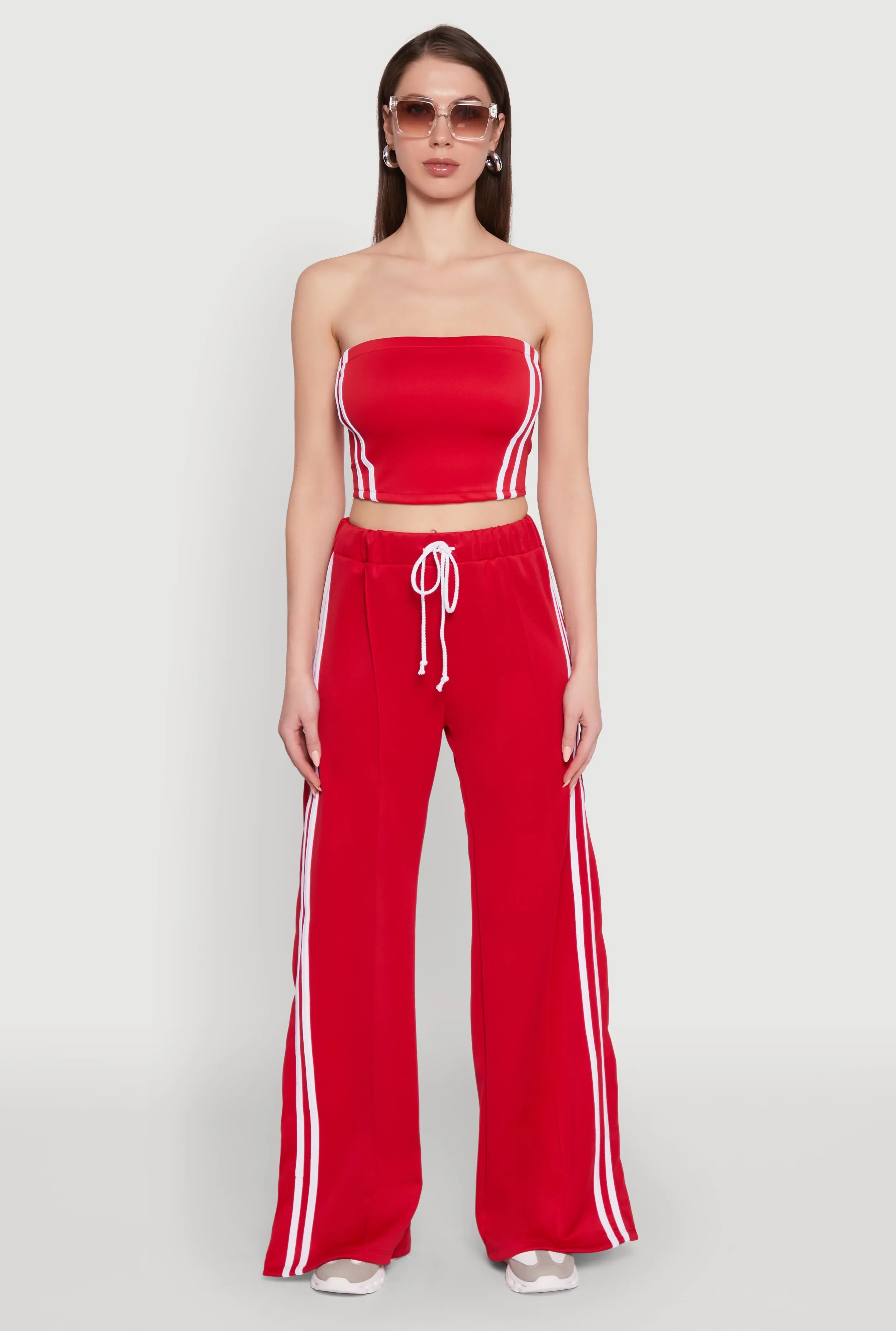 Trendy Strapless Varsity Stripe Tube Top sold by Rainbow product image thumbnail 3