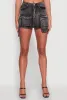 Daisy Mineral Wash High Waisted Mini Denim Skirt with Cargo Pockets sold by Rainbow