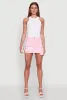 Daisy Mineral Wash High Waisted Mini Denim Skirt with Cargo Pockets sold by Rainbow