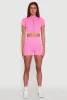 Daisy Seamless Double Zip Front Crop Top sold by Rainbow