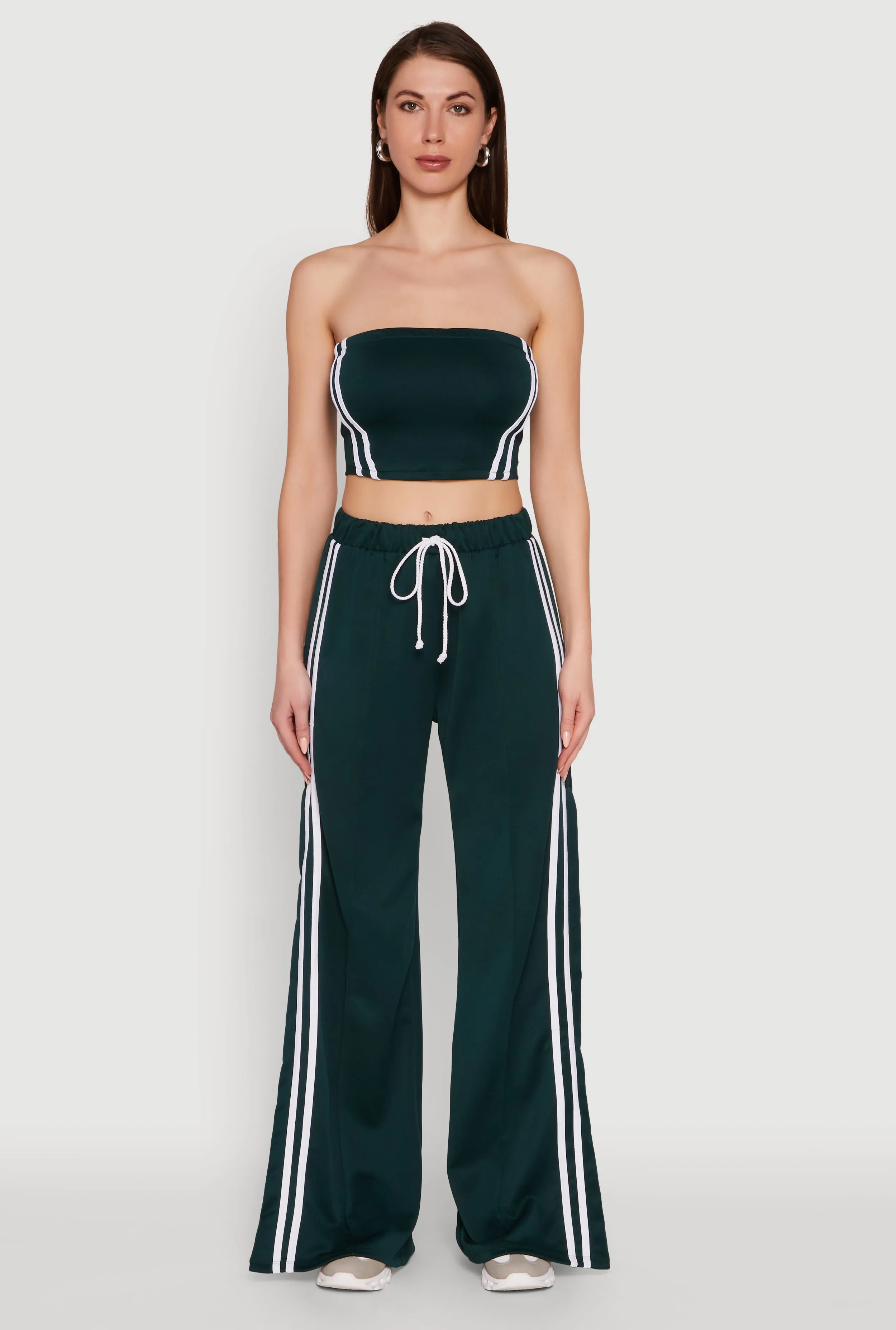 Trendy Strapless Varsity Stripe Tube Top sold by Rainbow product image thumbnail 5