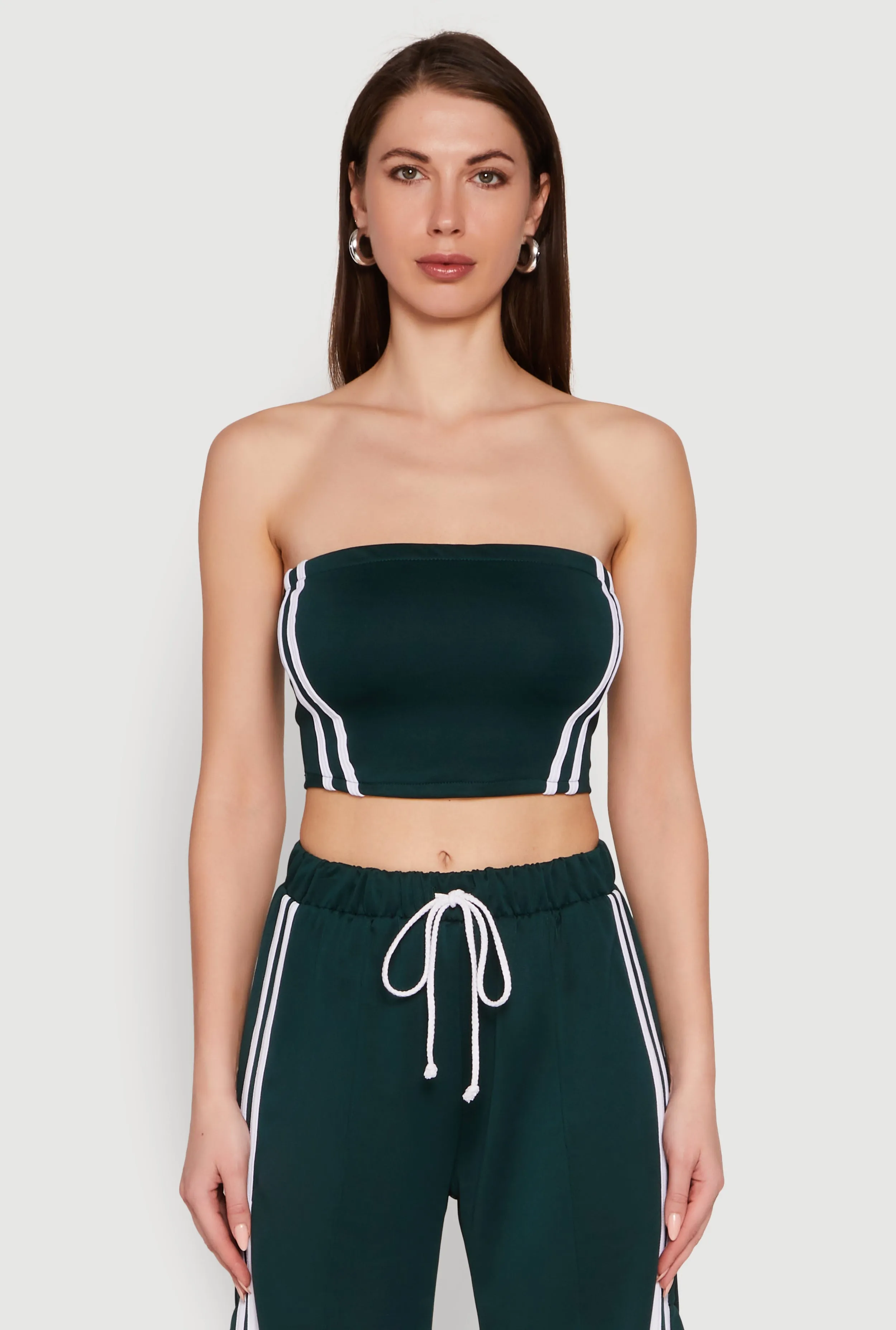 Trendy Strapless Varsity Stripe Tube Top sold by Rainbow product image thumbnail 2