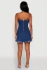 Daisy Denim Lace Up Corset Mini Dress sold by Rainbow