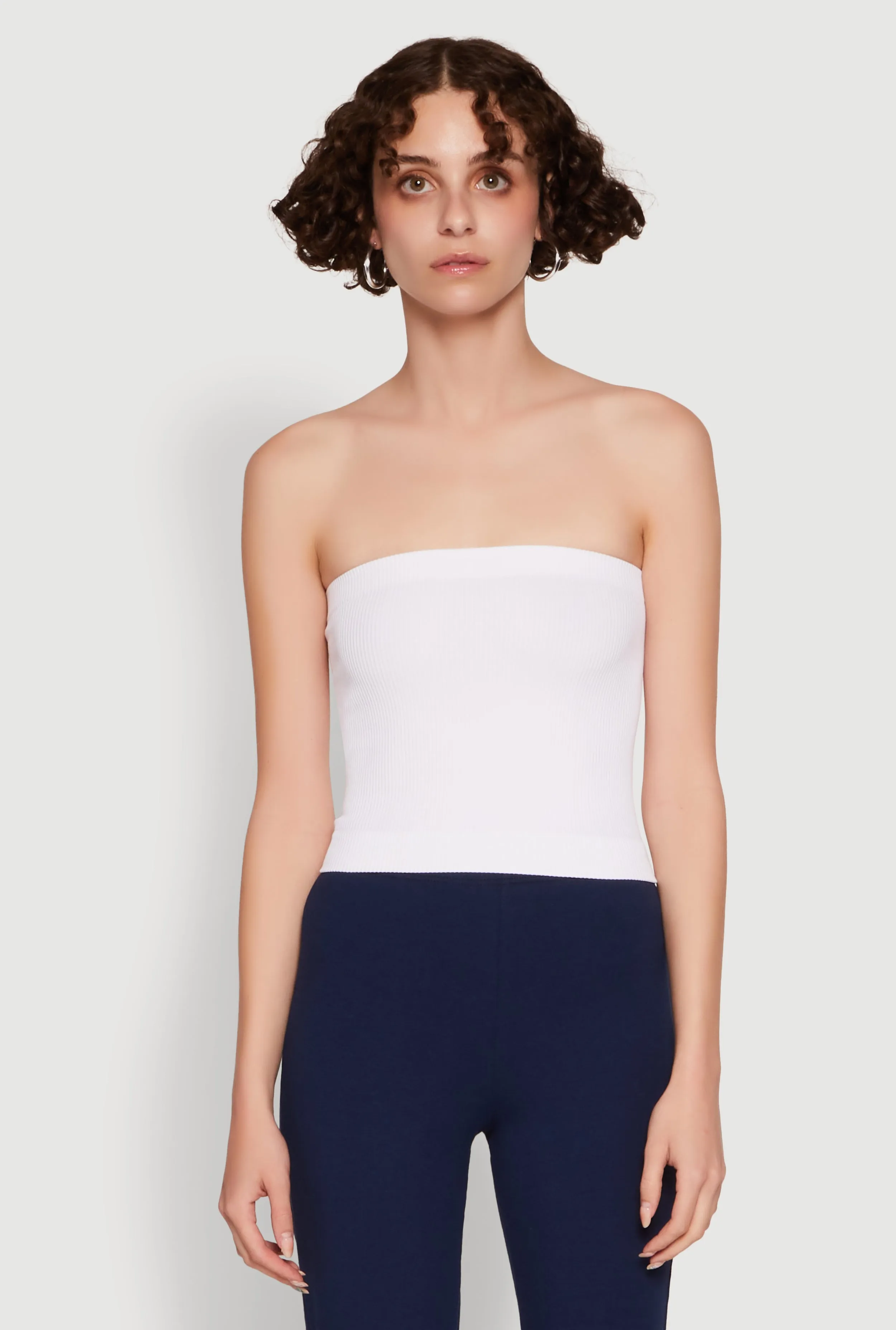 Ribbed Knit Seamless Tube Top sold by Rainbow product image thumbnail 2