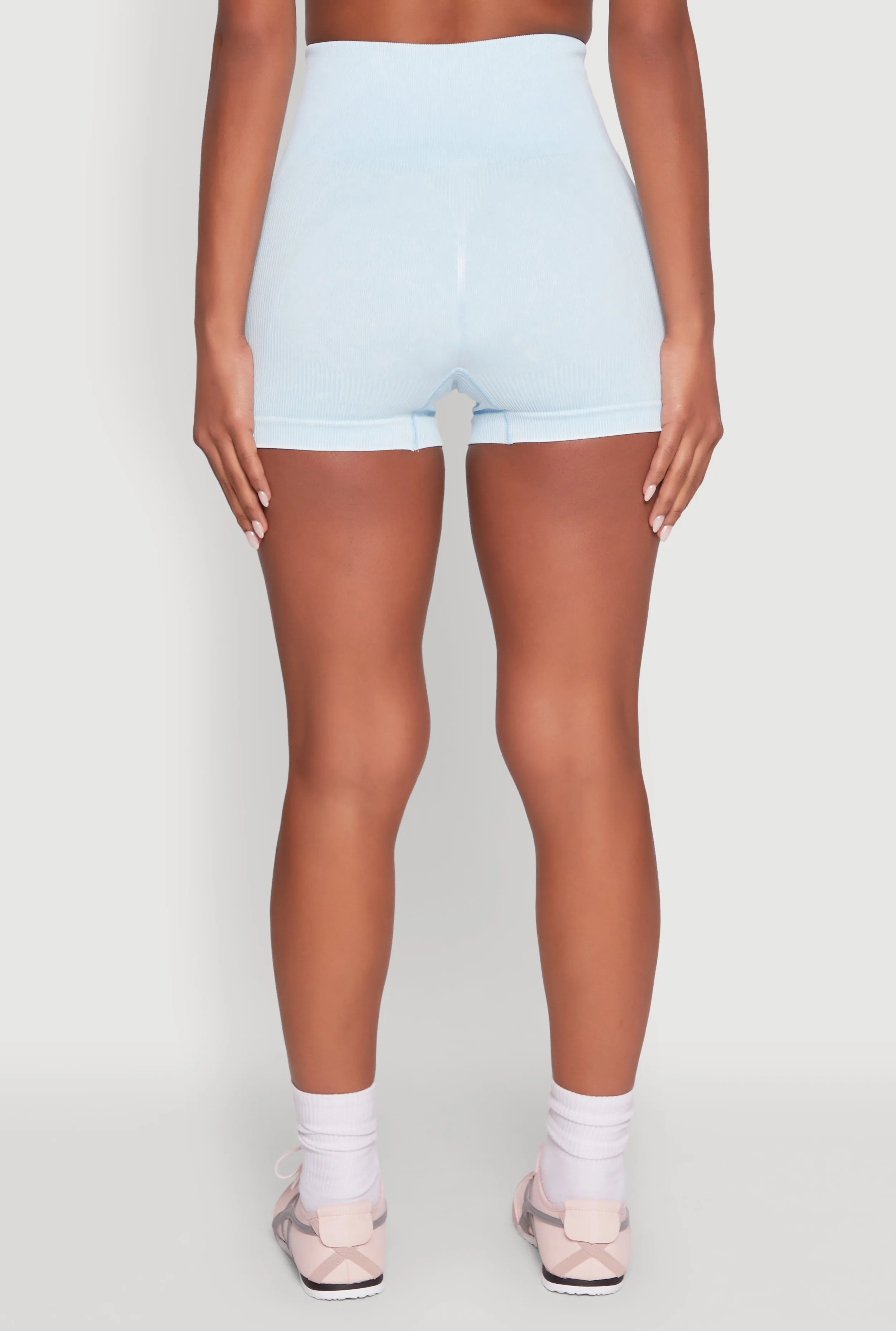 High Waisted Mineral Wash Seamless Bike Shorts sold by Rainbow product image thumbnail 5