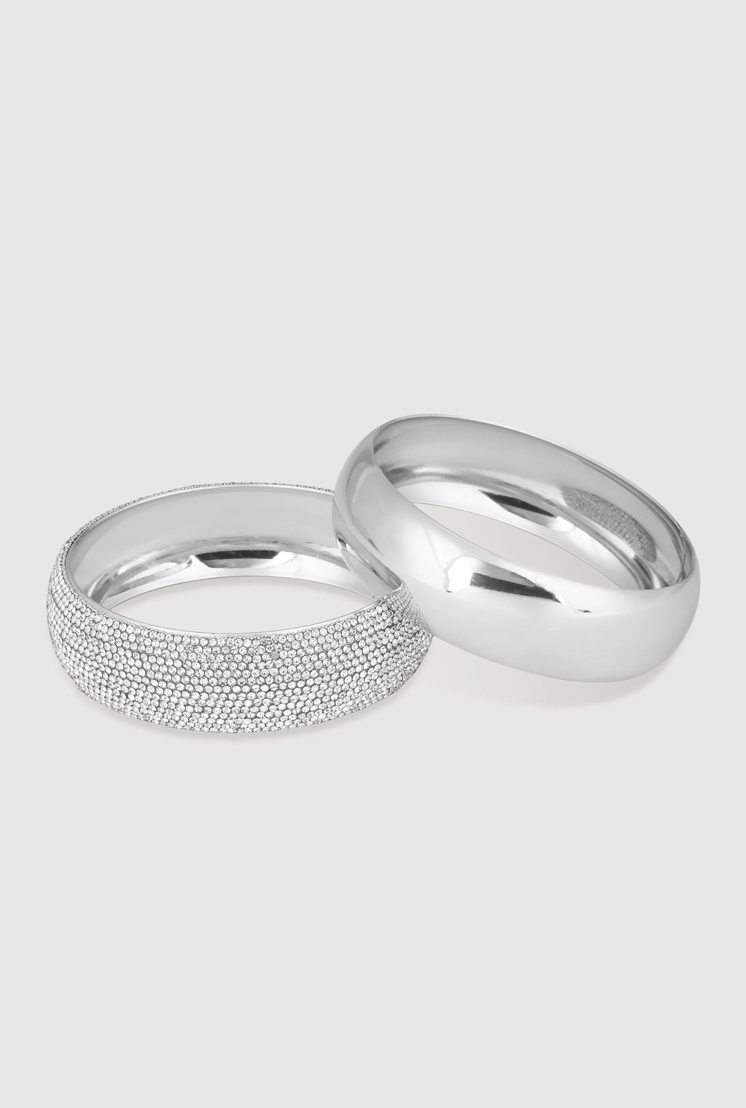 Rhinestone Shiny Metallic 2-Piece Bracelet Set sold by Rainbow product image thumbnail 3