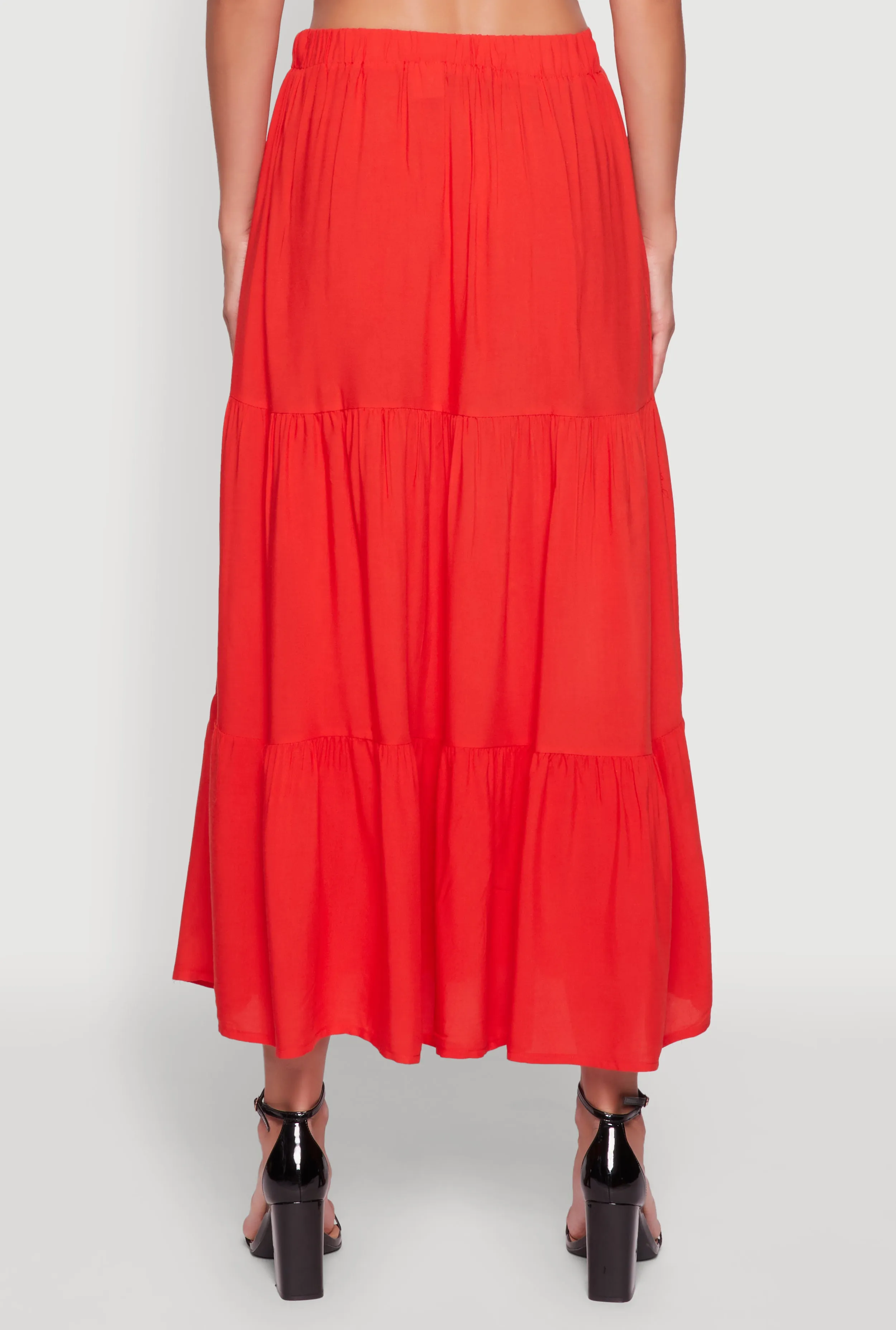 Chic High Waisted Tiered Maxi Skirt sold by Rainbow product image thumbnail 5