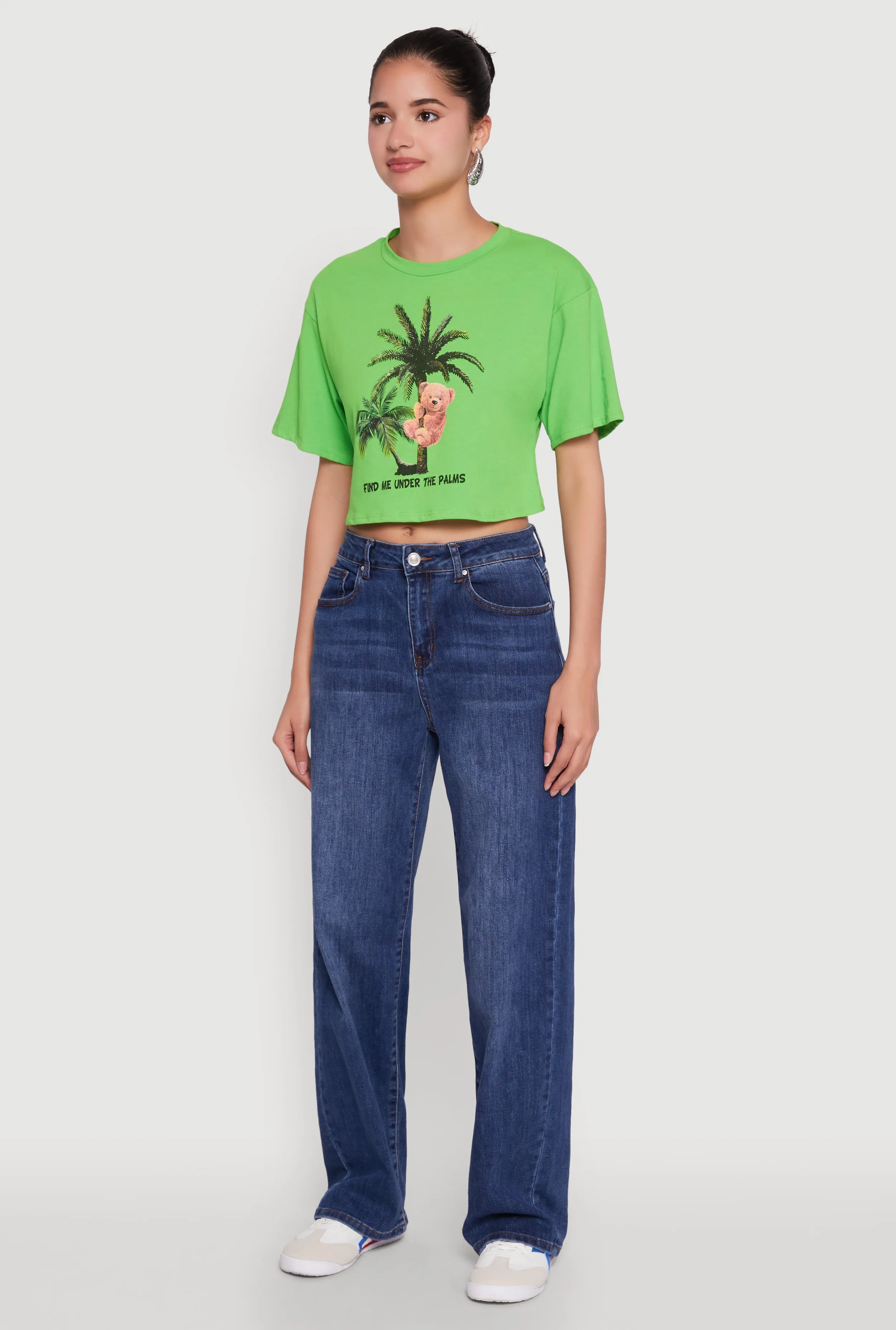Find Me Under The Palms Graphic Cropped T Shirt sold by Rainbow product image thumbnail 5