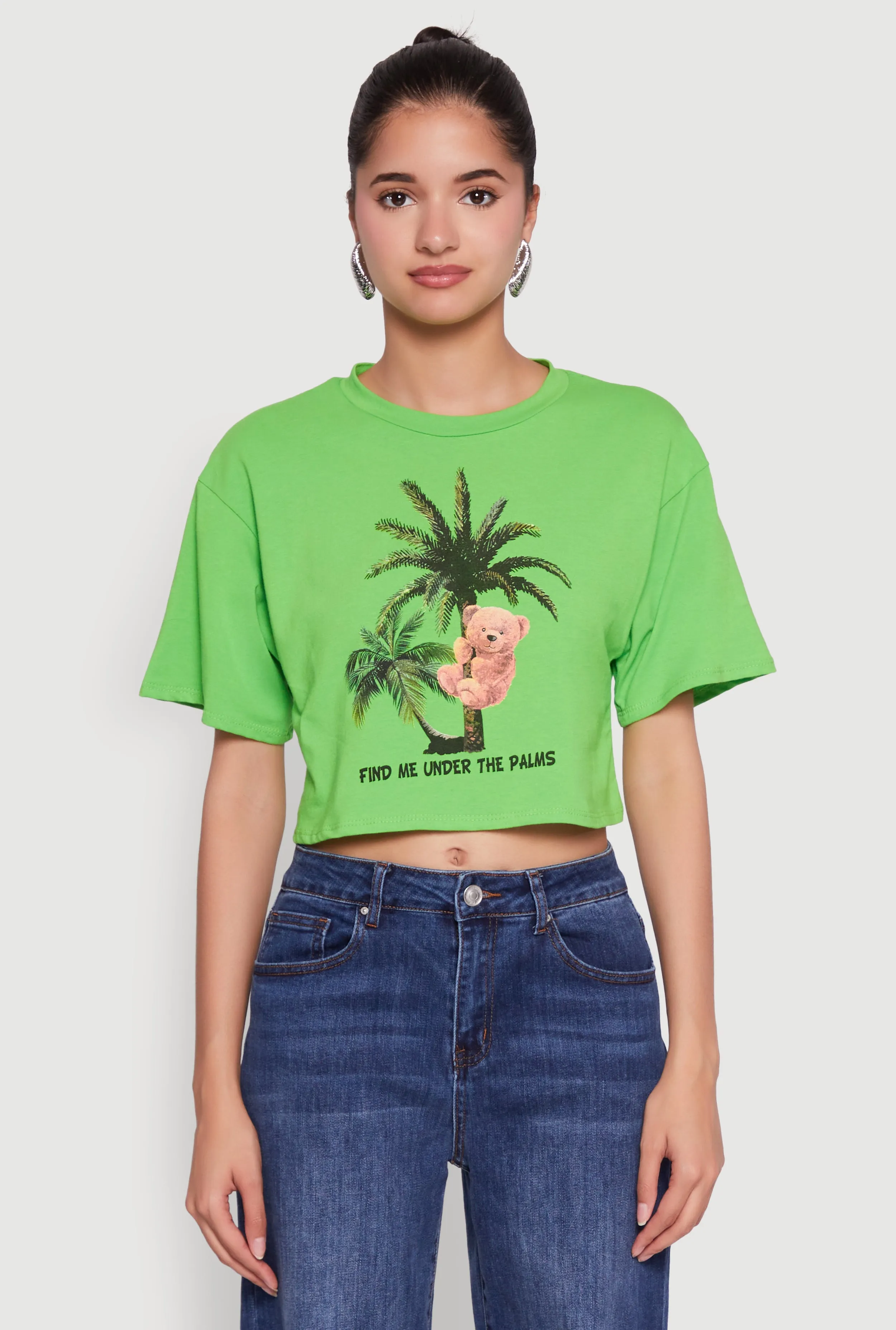 Find Me Under The Palms Graphic Cropped T Shirt sold by Rainbow product image thumbnail 2