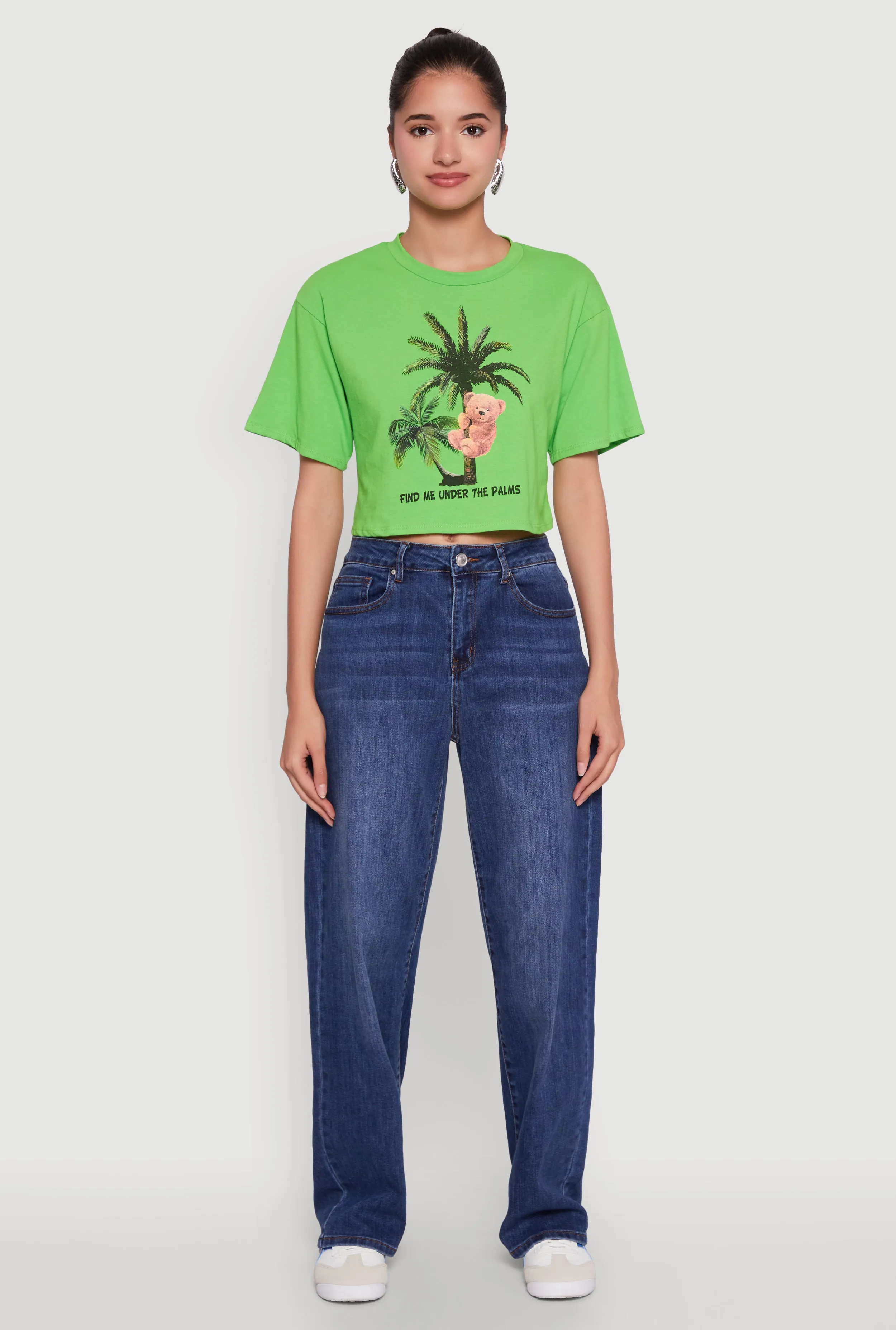 Find Me Under The Palms Graphic Cropped T Shirt sold by Rainbow product image thumbnail 3