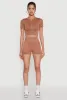 Daisy Seamless Double Zip Front Crop Top sold by Rainbow