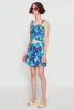Floral Print Tie Strap Sweetheart Neckline Cami sold by Rainbow