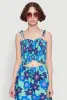 Floral Print Tie Strap Sweetheart Neckline Cami sold by Rainbow