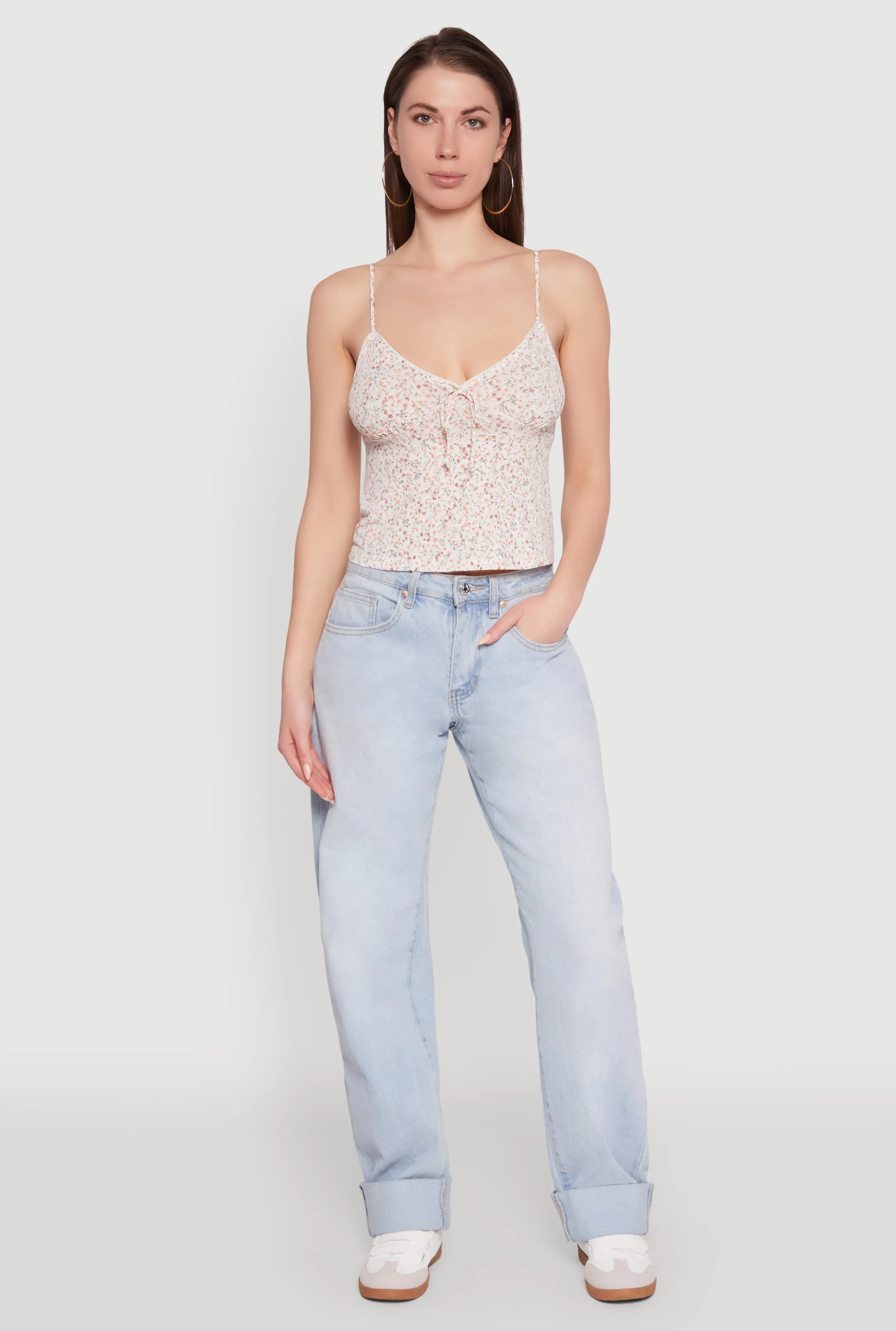 Ambiance Ditsy Floral Cami with Tie Front sold by Rainbow