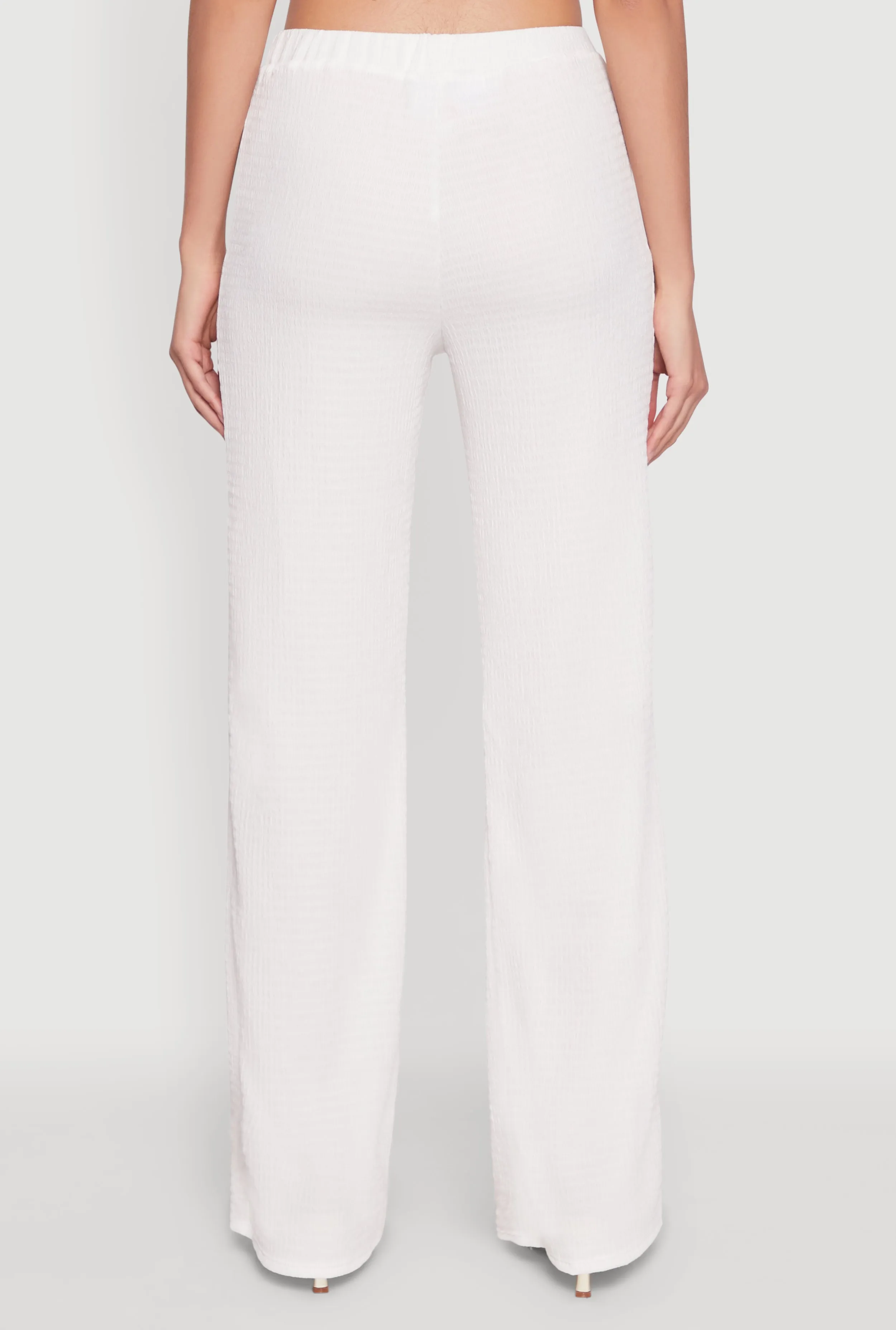 Casual Textured Knit Straight Leg Pants with Faux Drawstring sold by Rainbow product image thumbnail 5