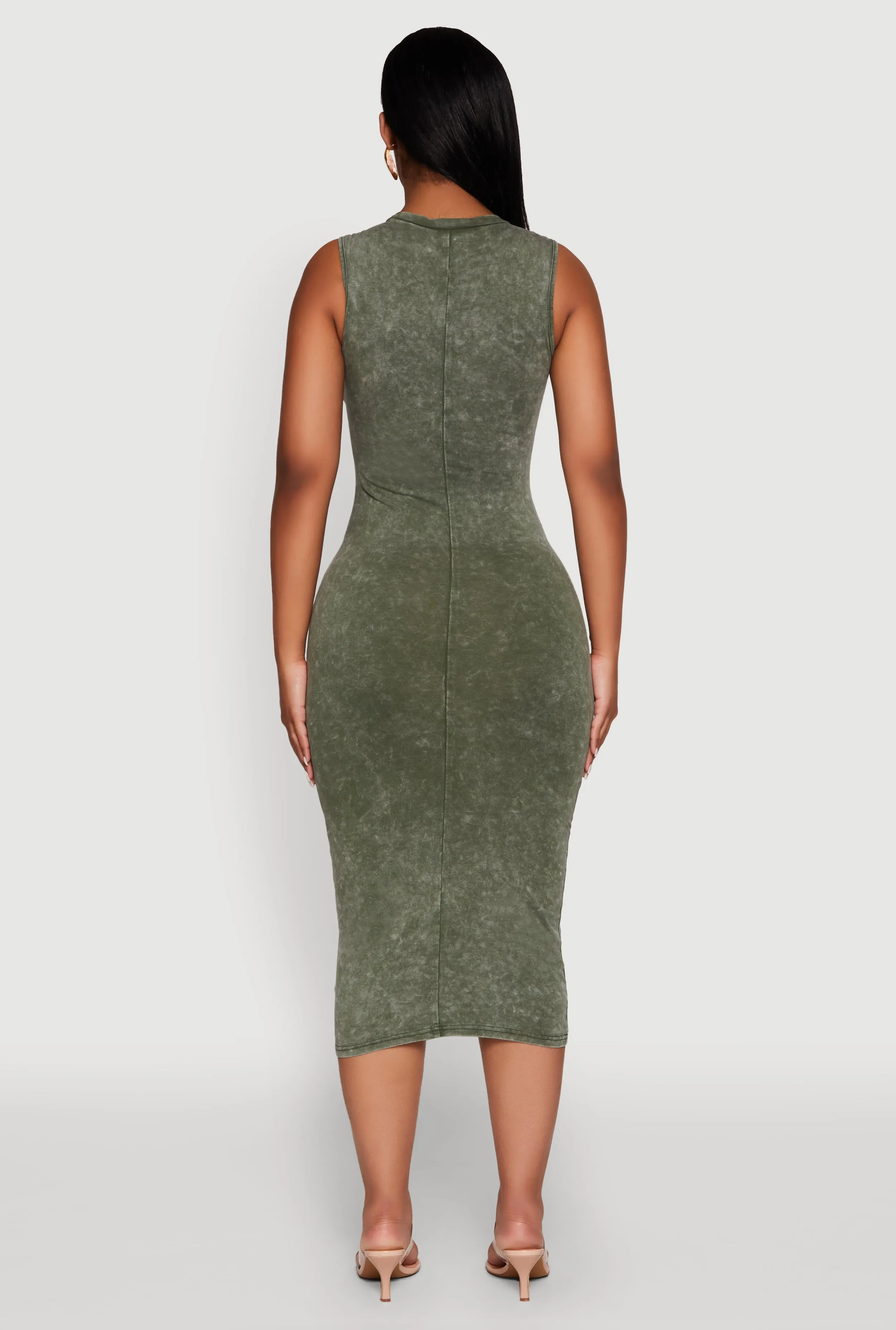 Daisy Mineral Wash Sleeveless Curve Hugging Tank Dress sold by Rainbow product image thumbnail 5