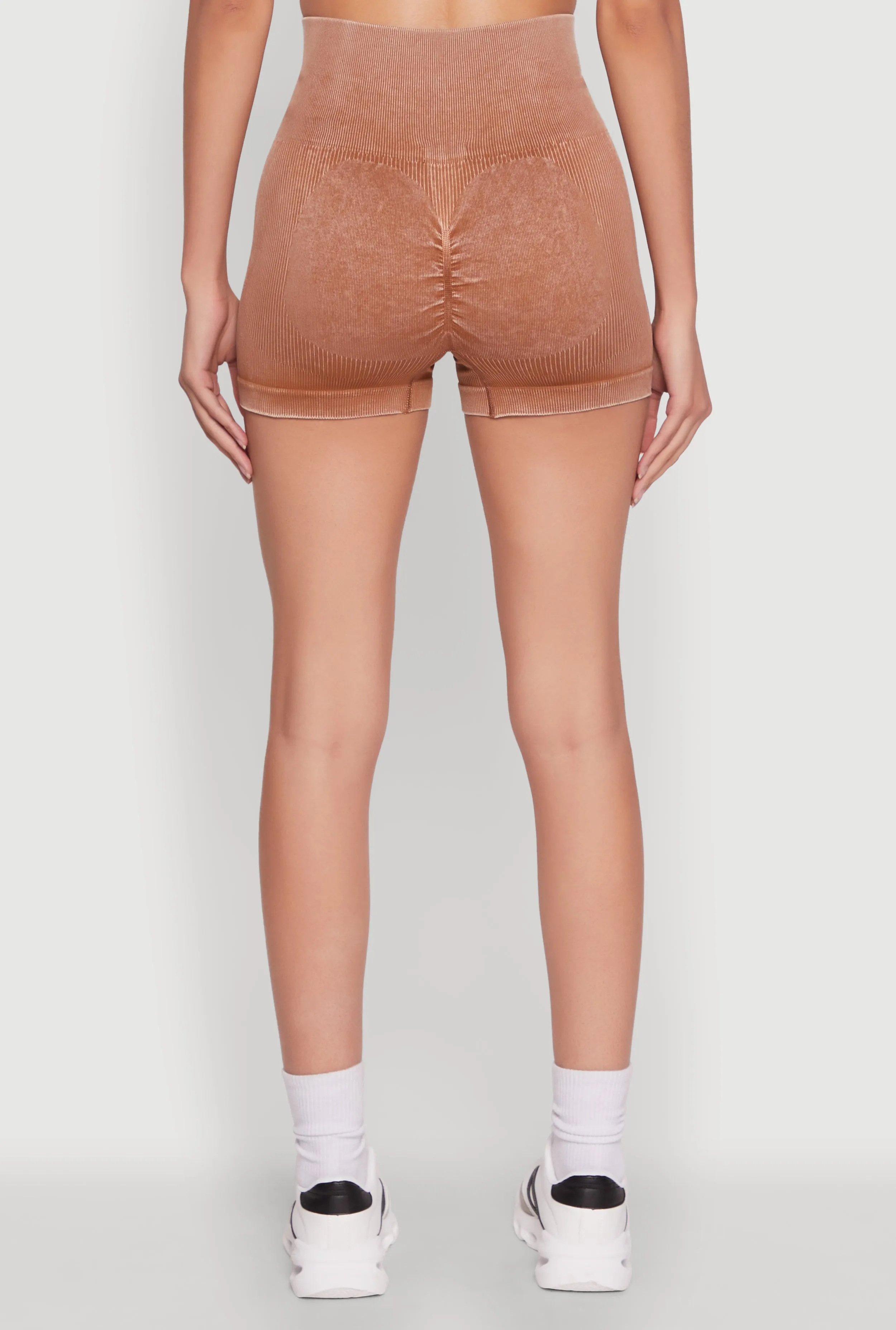 High Waisted Mineral Wash Seamless Bike Shorts sold by Rainbow product image thumbnail 5