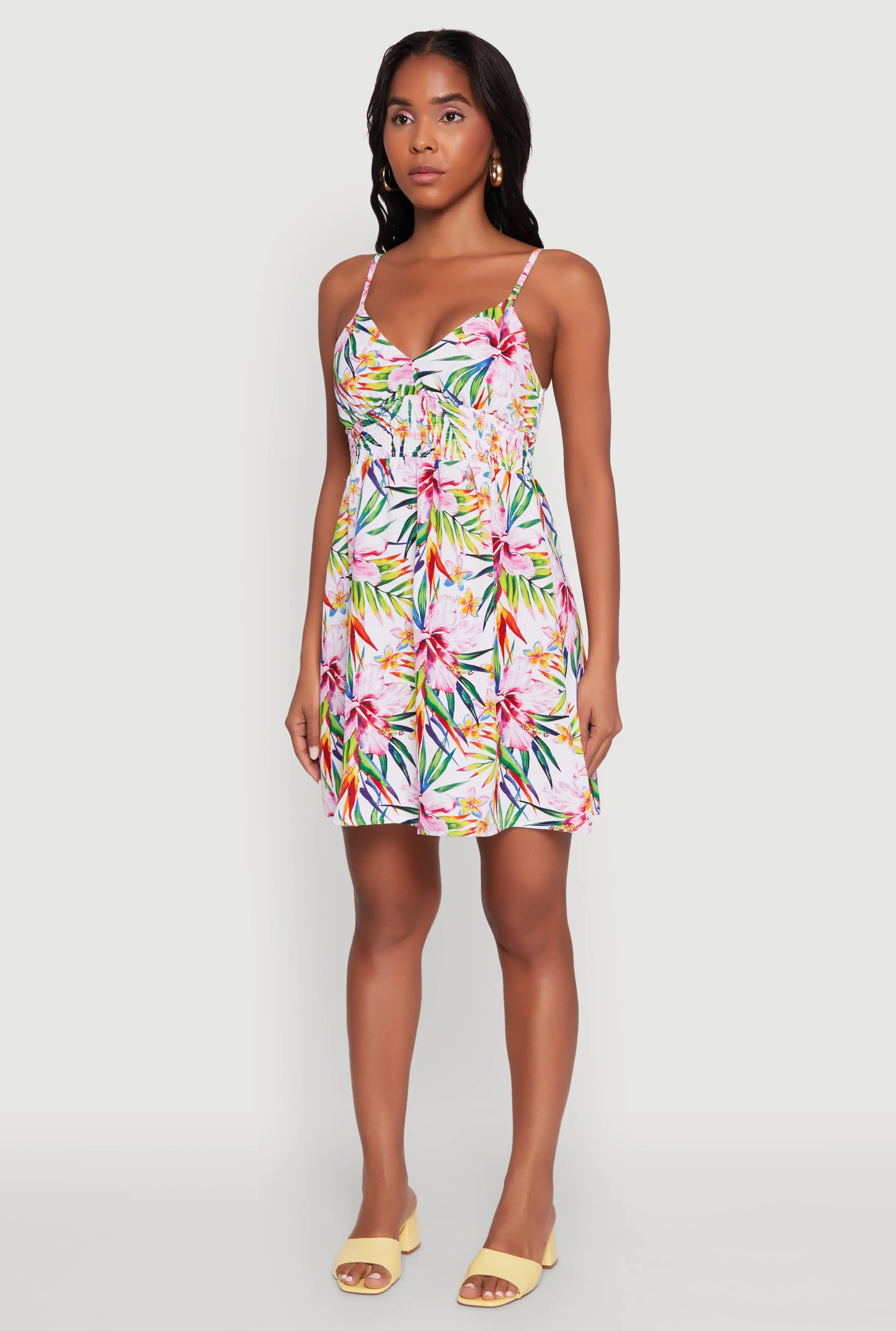 Tropical Floral Sleeveless Sundress sold by Rainbow product image thumbnail 3