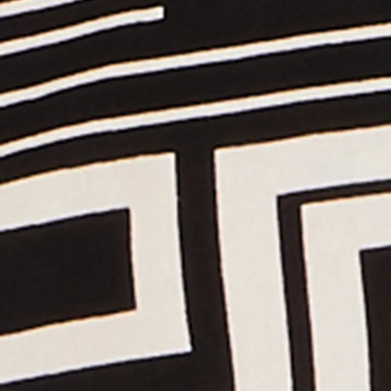 Crepe Knit Geometric Print Cropped Shirt sold by Rainbow product image thumbnail 4