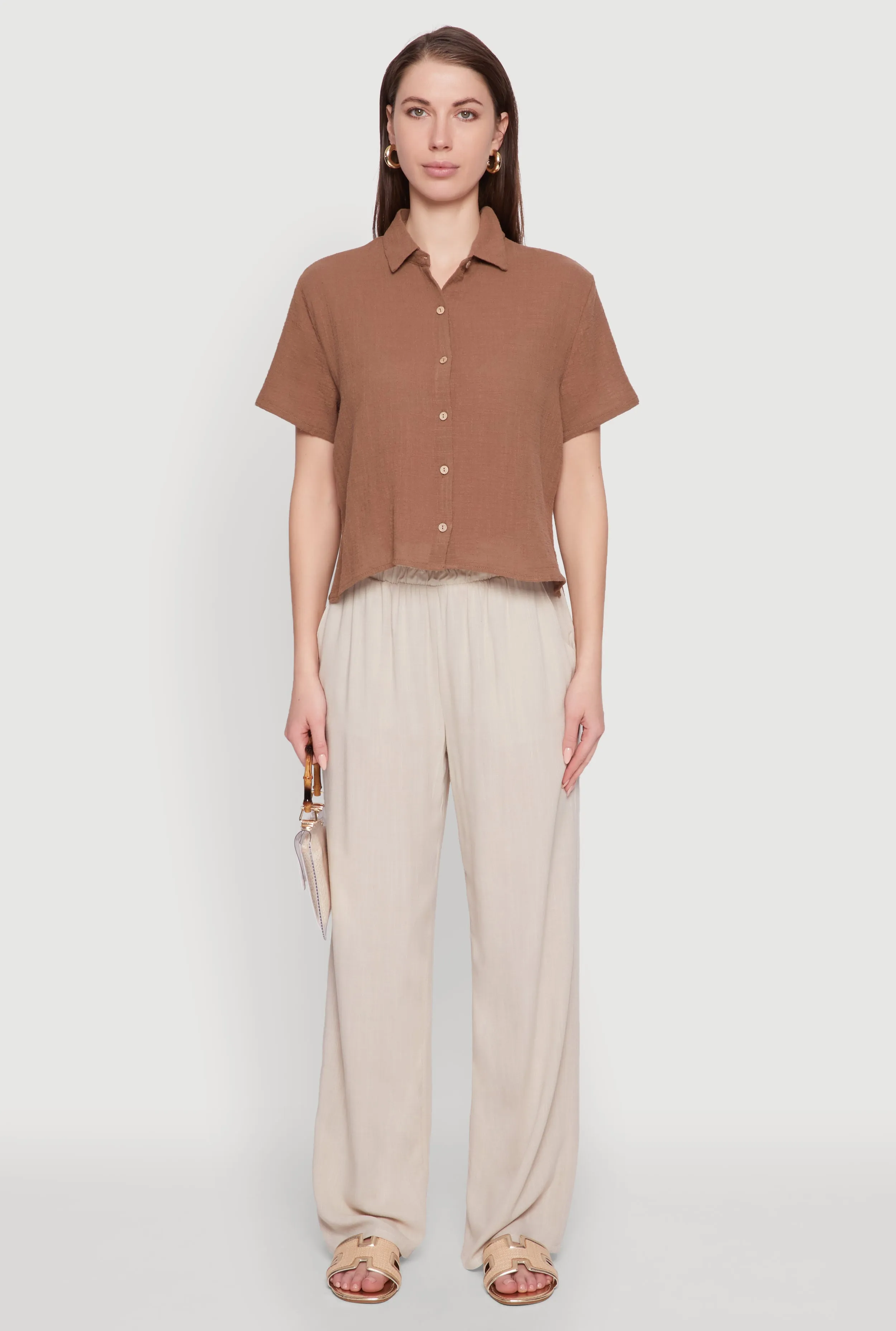 Ambiance Cotton Short Sleeve Boxy Shirt sold by Rainbow product image thumbnail 3