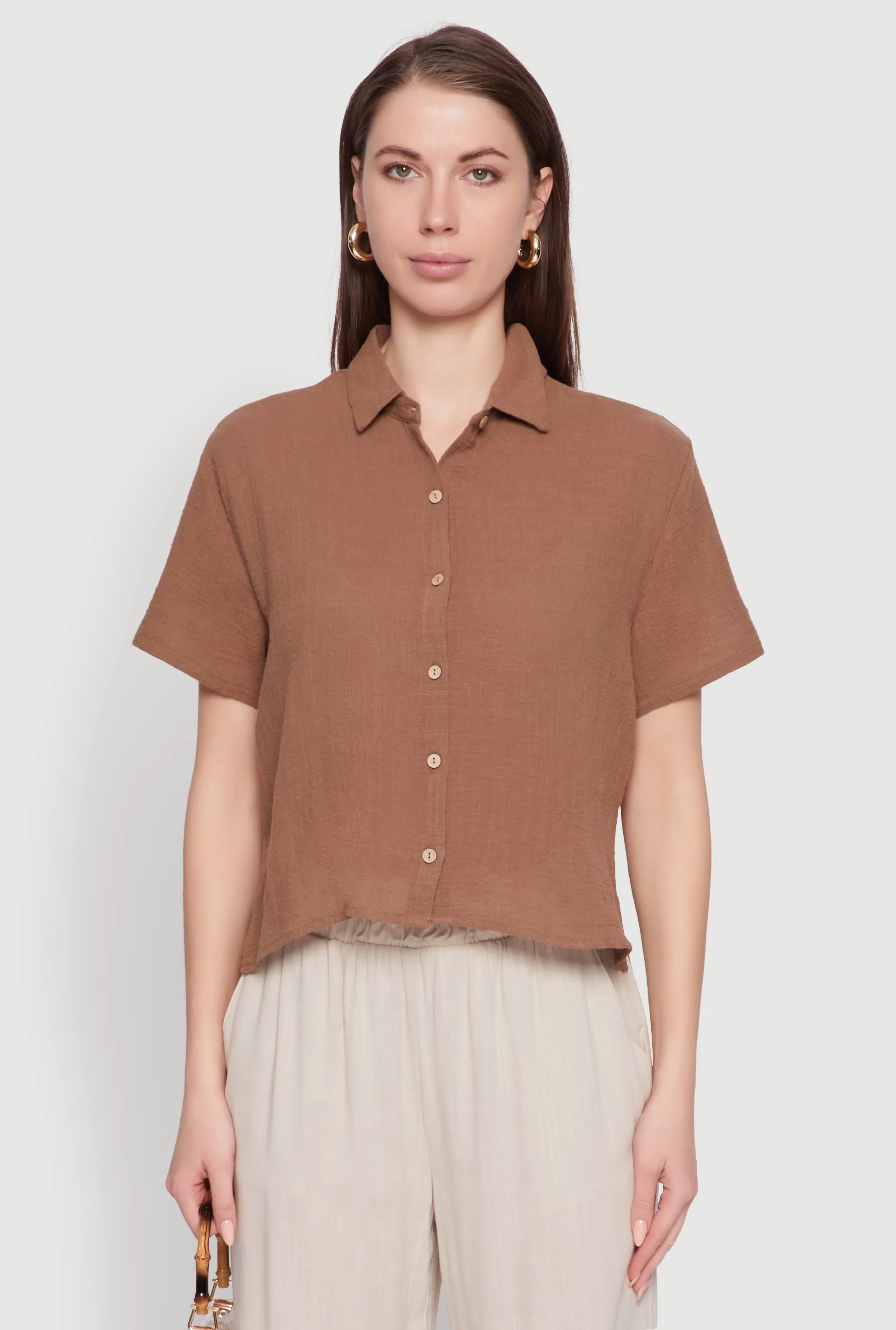 Ambiance Cotton Short Sleeve Boxy Shirt sold by Rainbow product image thumbnail 2