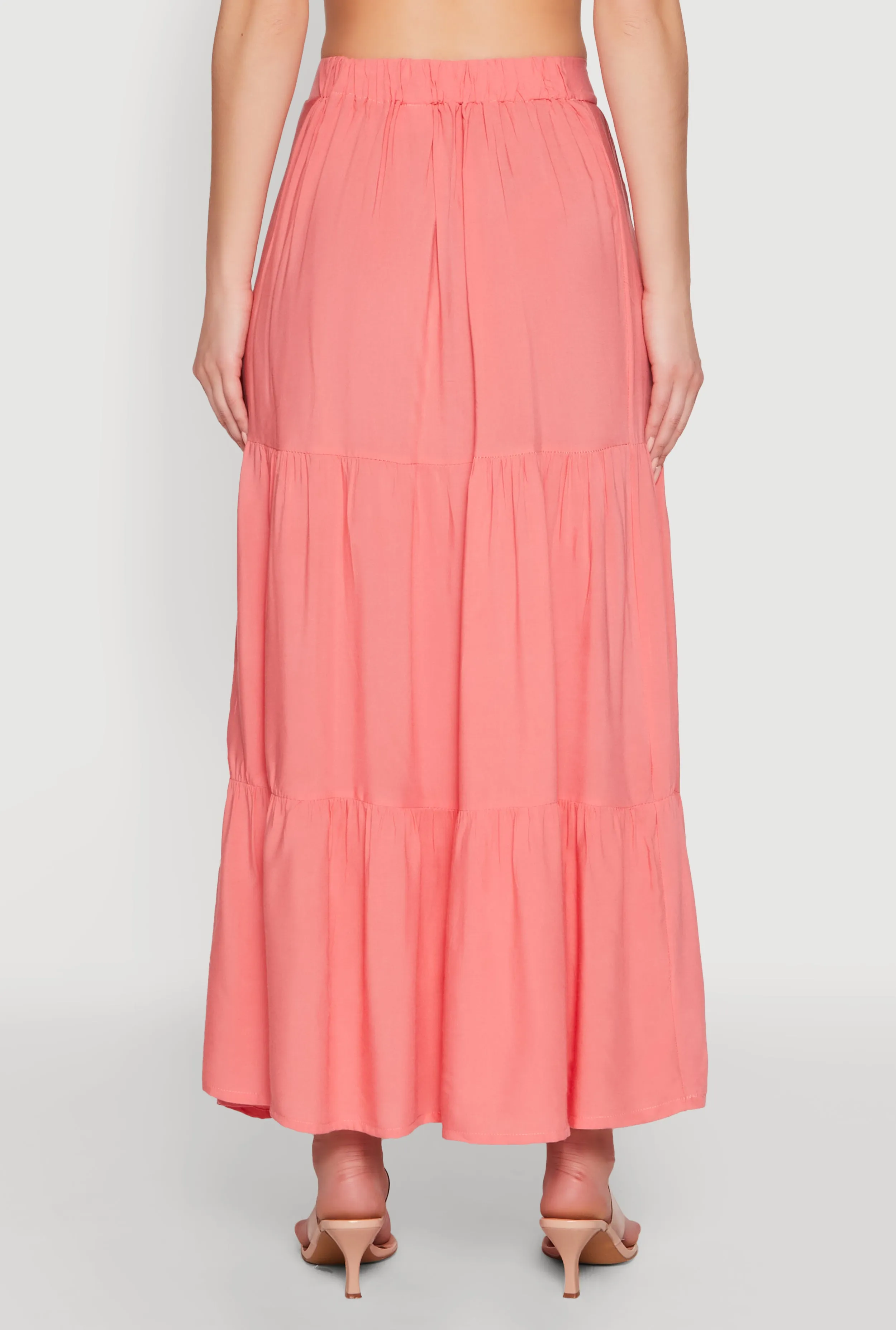 Chic High Waisted Tiered Maxi Skirt sold by Rainbow product image thumbnail 5