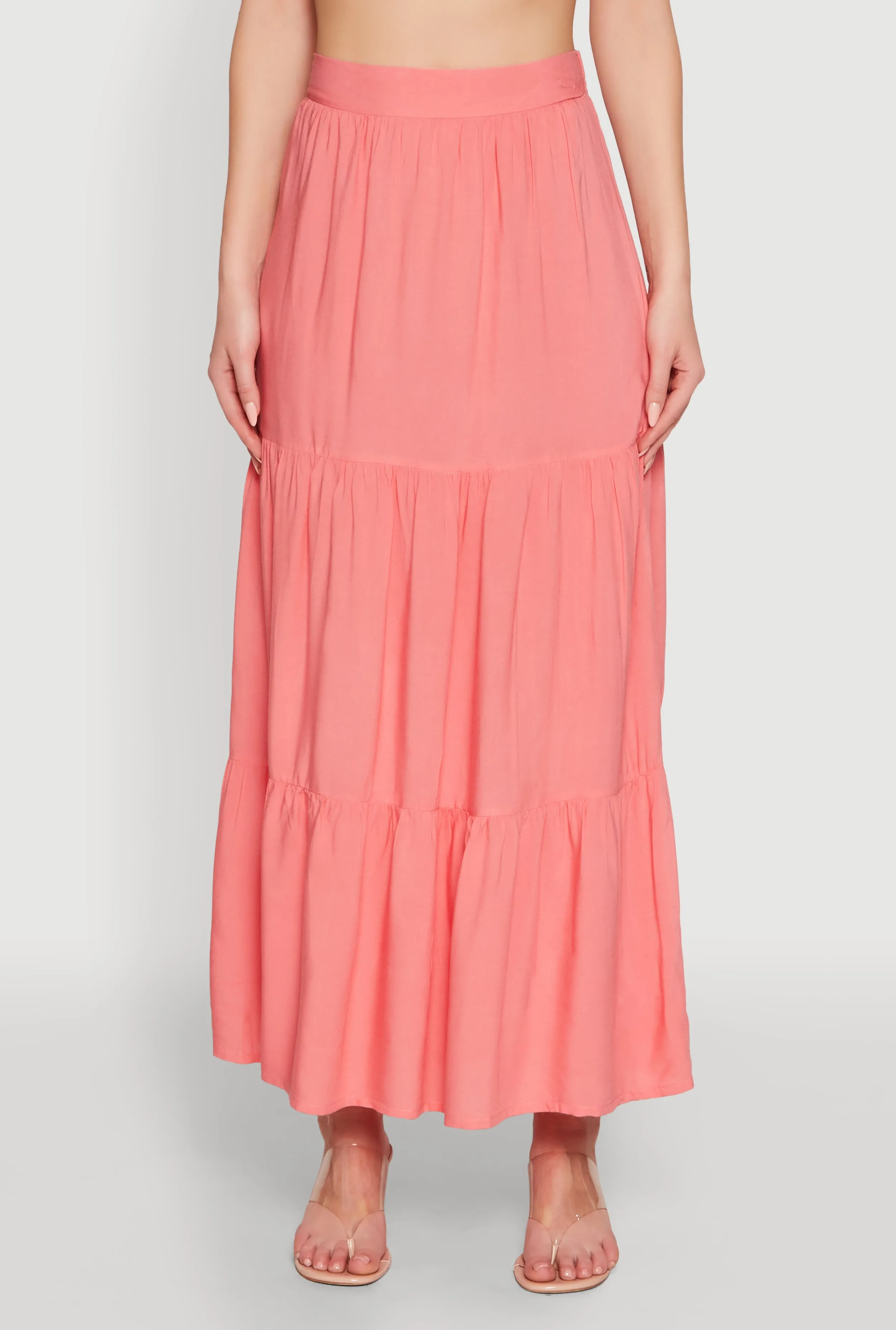 Chic High Waisted Tiered Maxi Skirt sold by Rainbow product image thumbnail 3