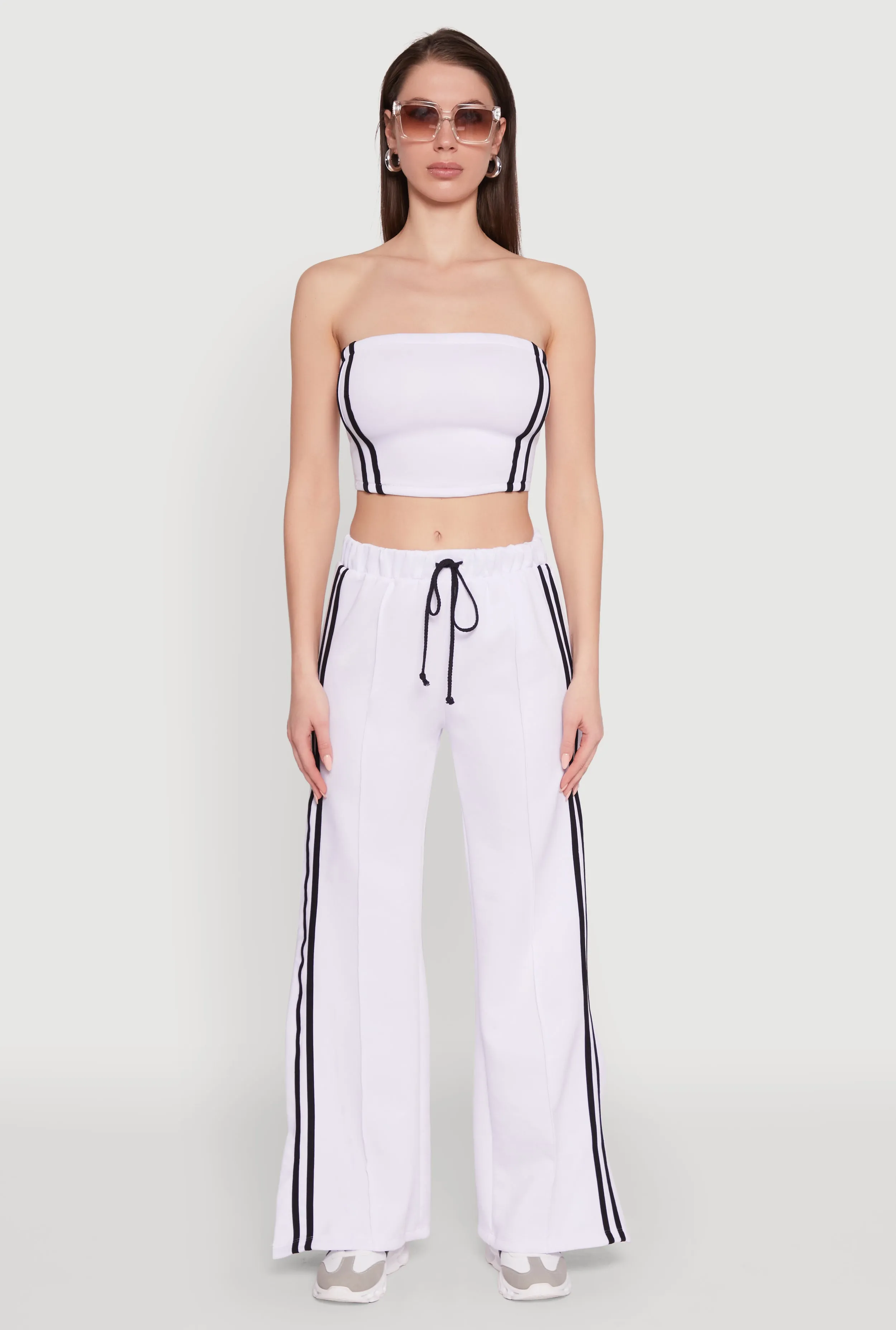 Trendy Strapless Varsity Stripe Tube Top sold by Rainbow product image thumbnail 3