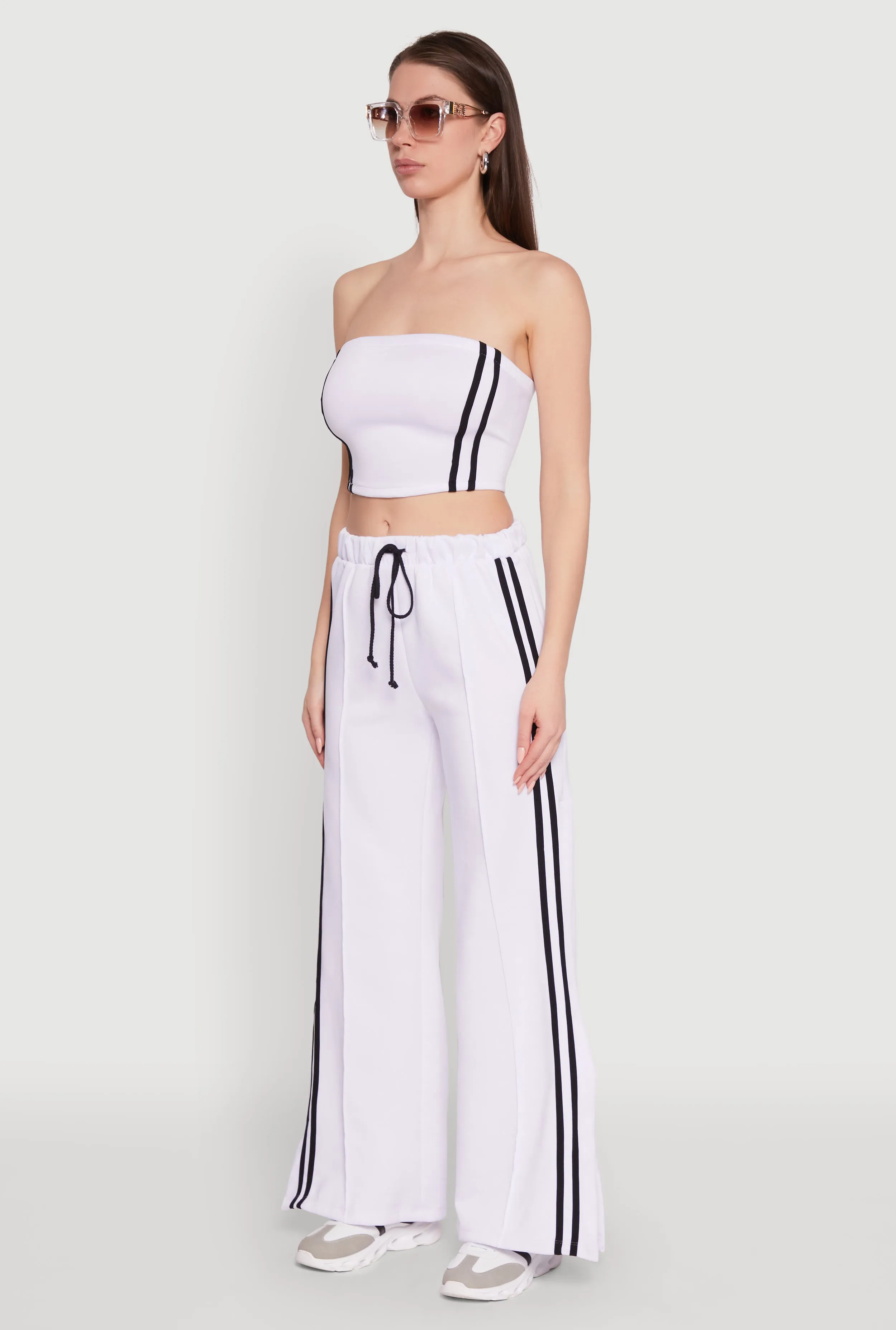 Trendy Strapless Varsity Stripe Tube Top sold by Rainbow product image thumbnail 5