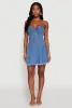 Daisy Denim Lace Up Corset Mini Dress sold by Rainbow