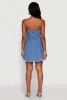 Daisy Denim Lace Up Corset Mini Dress sold by Rainbow